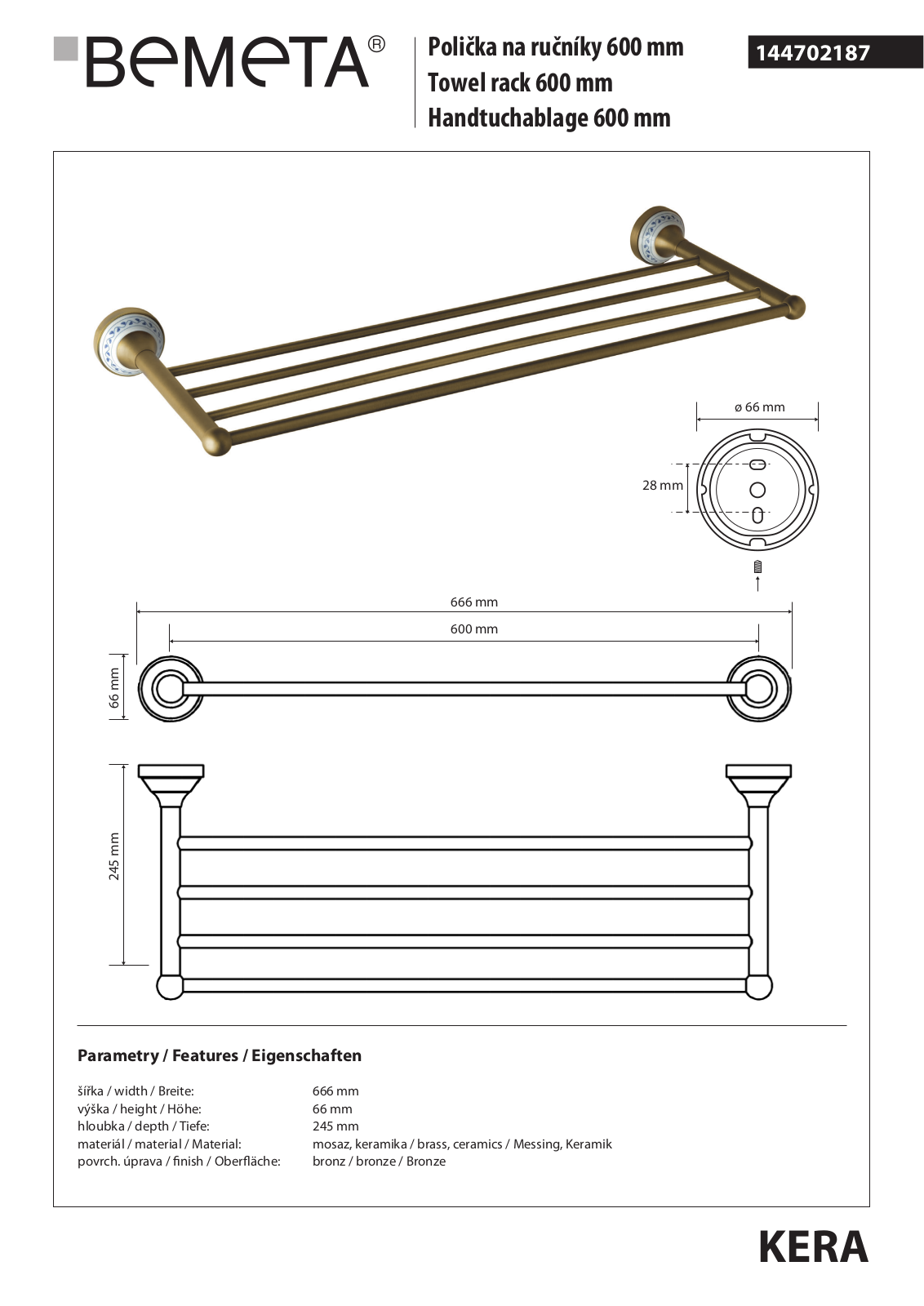 Bemeta Kera 144702187 User guide