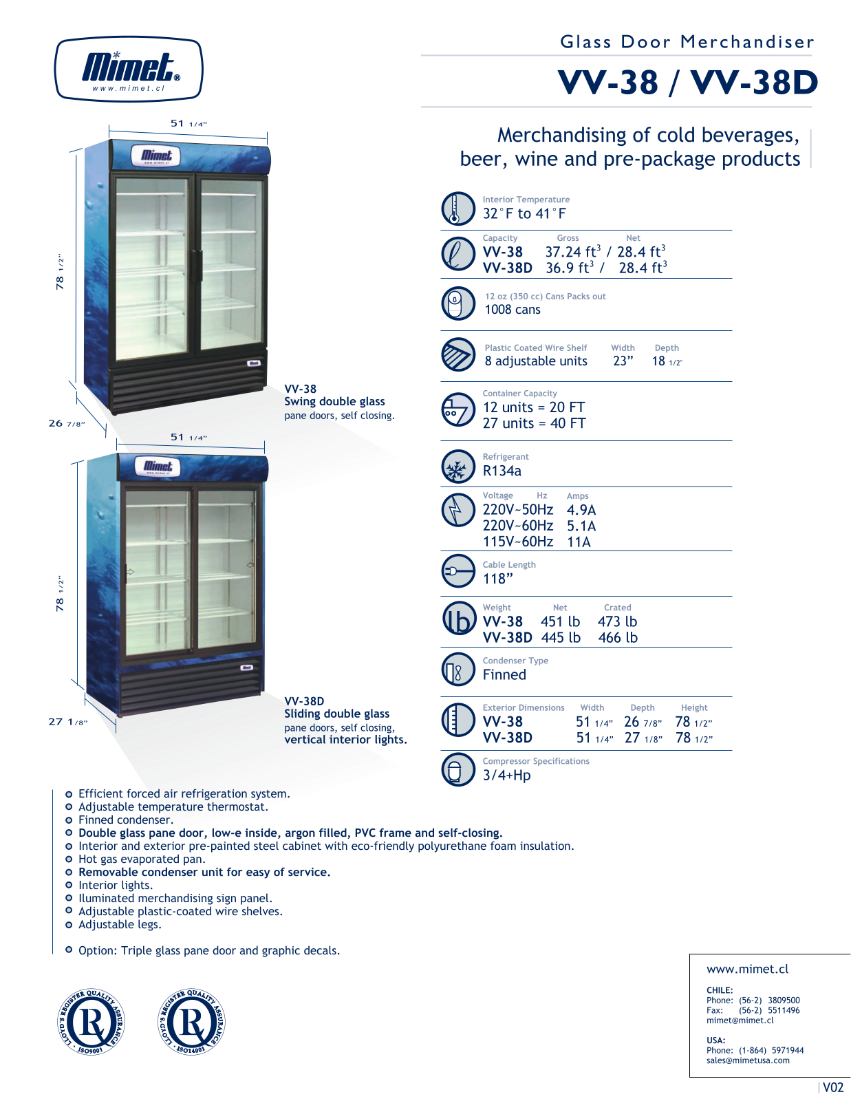 Mimet VV-38D User Manual