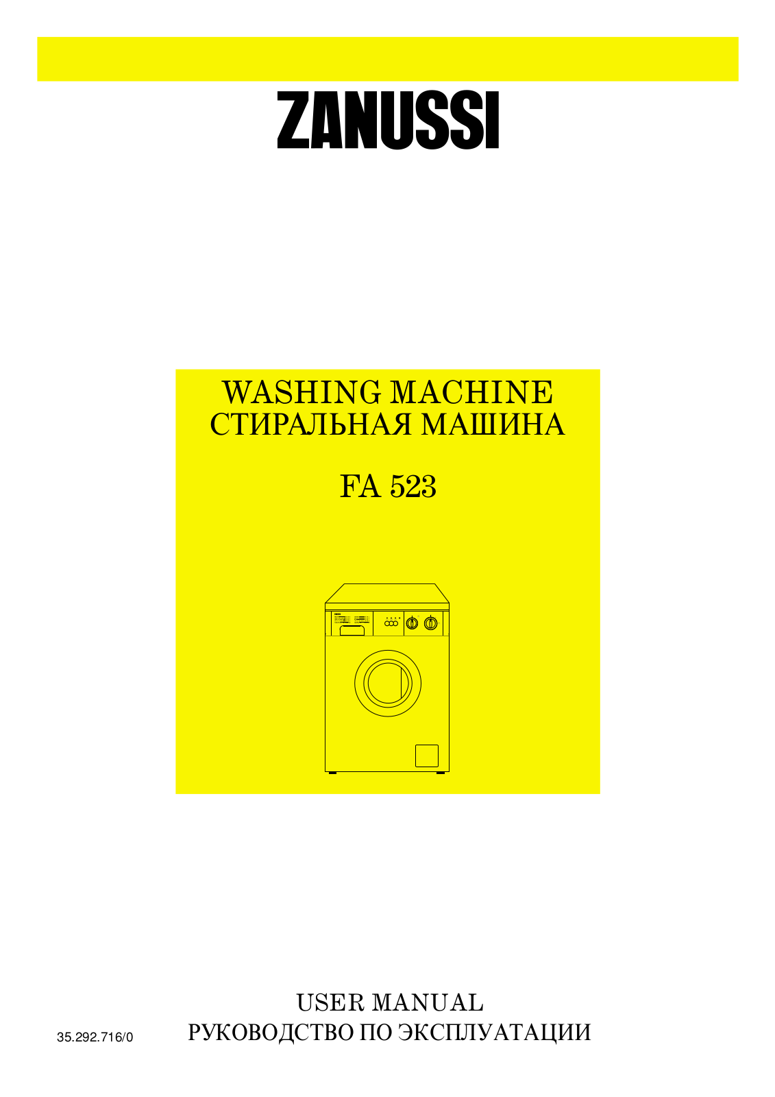 Zanussi FA 523 User Manual