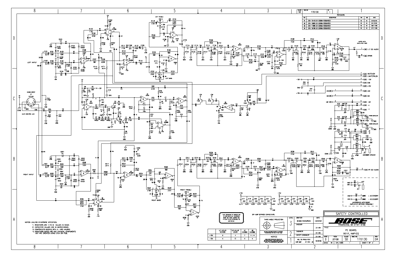 BOSE 901p Service Manual