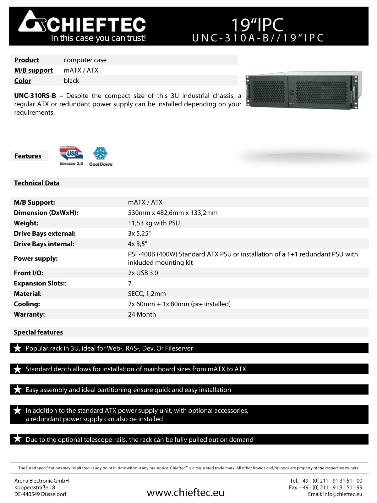 Chieftec UNC-310A-B User Manual