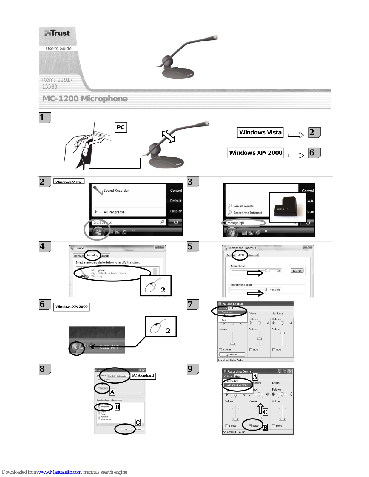 Trust MC-1200, 11917, 15583 User Manual - ManualMachine.com