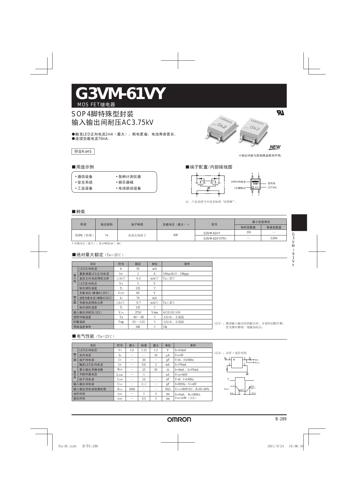 OMRON G3VM-61VY User Manual