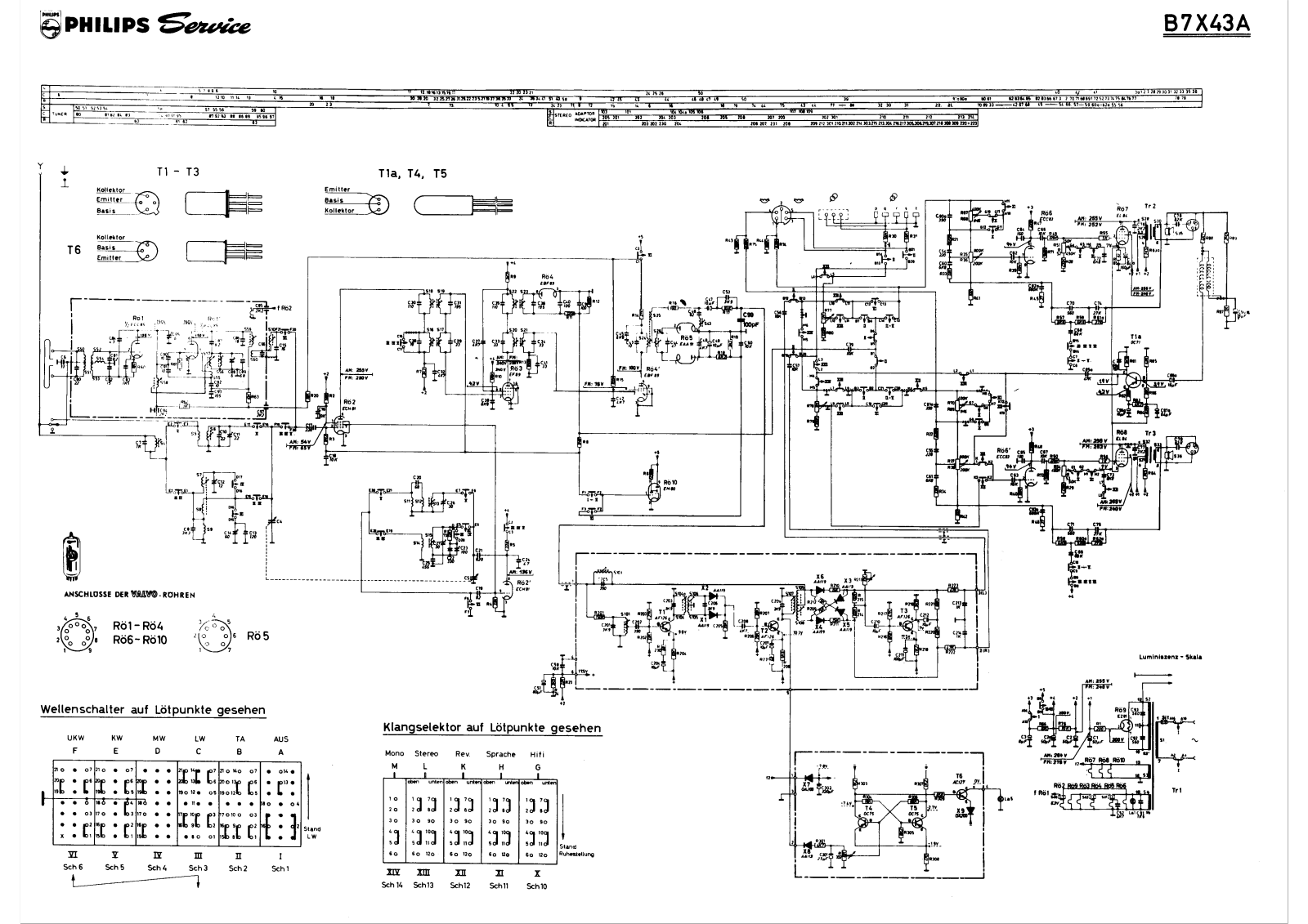 Philips b7x43 schematic