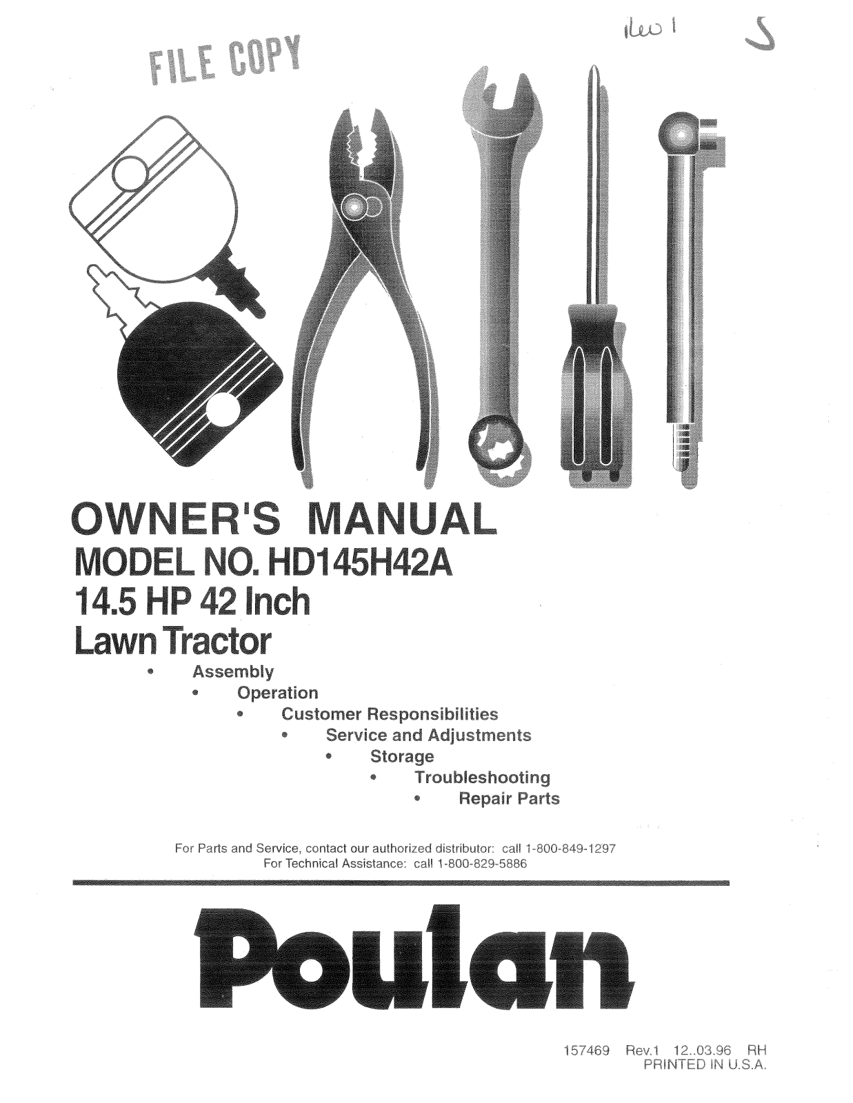 Poulan 157469 User Manual