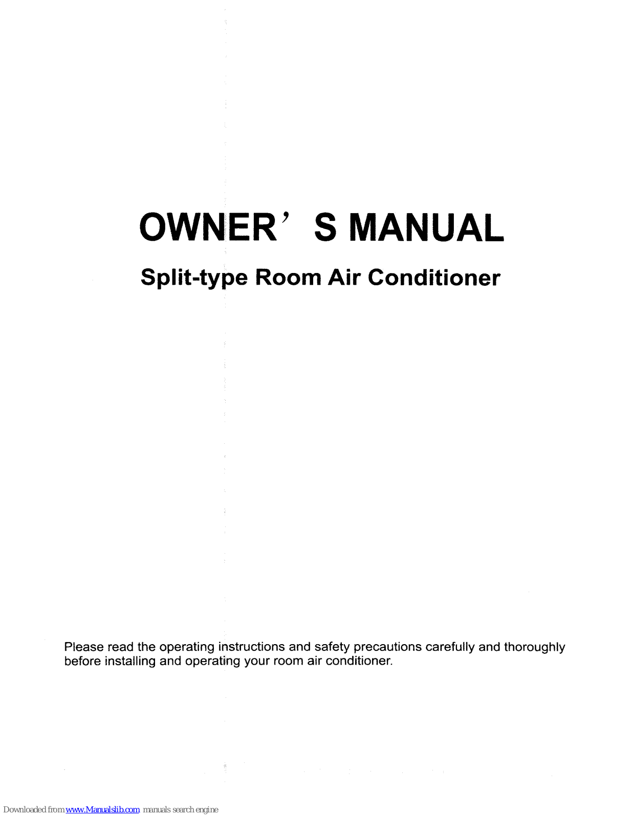 Midea ACS-C1A-12A-HR Owner's Manual