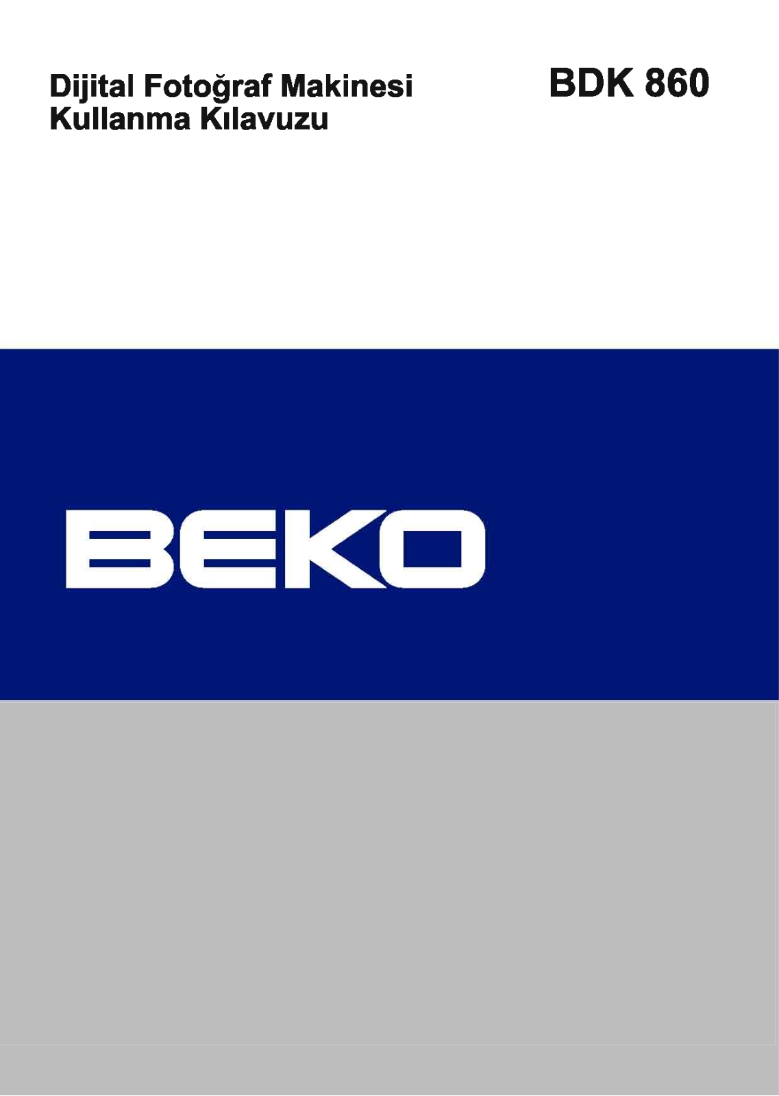 Beko BDK 860 User Manual