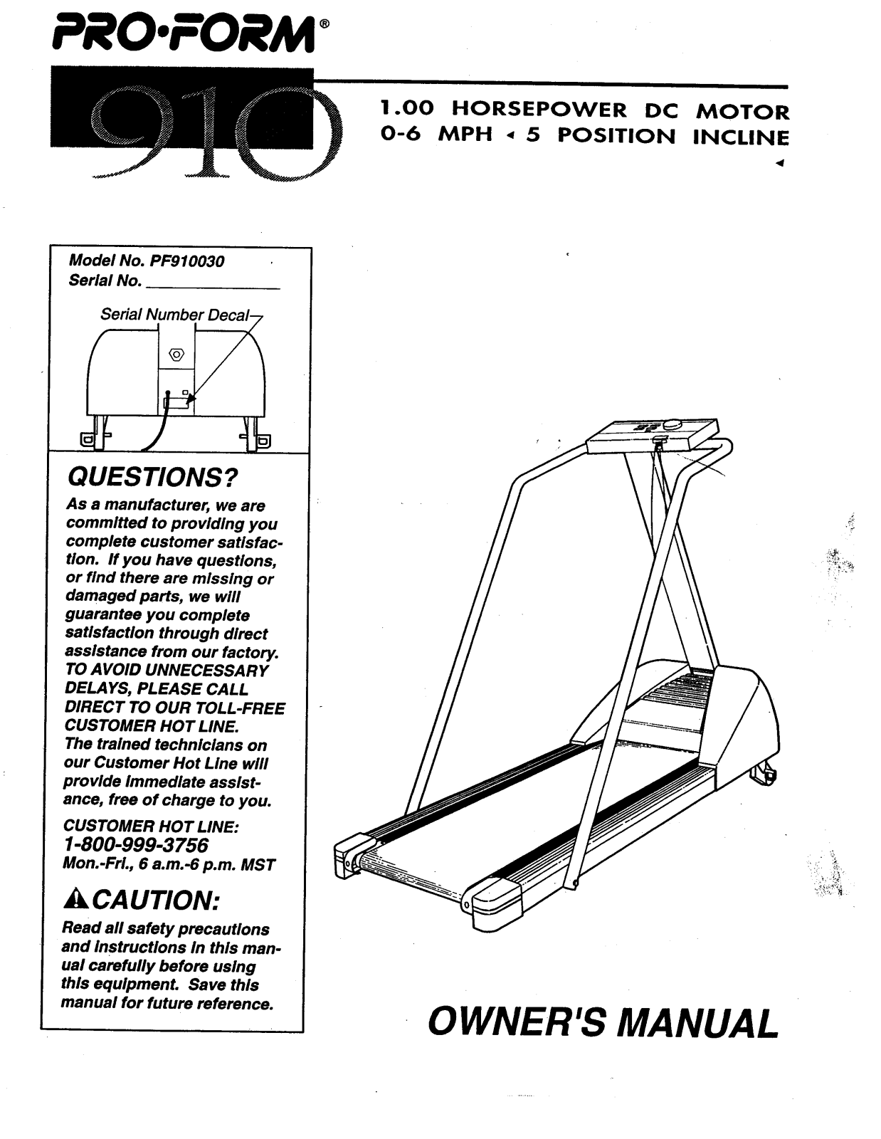 ProForm PF910030 User Manual