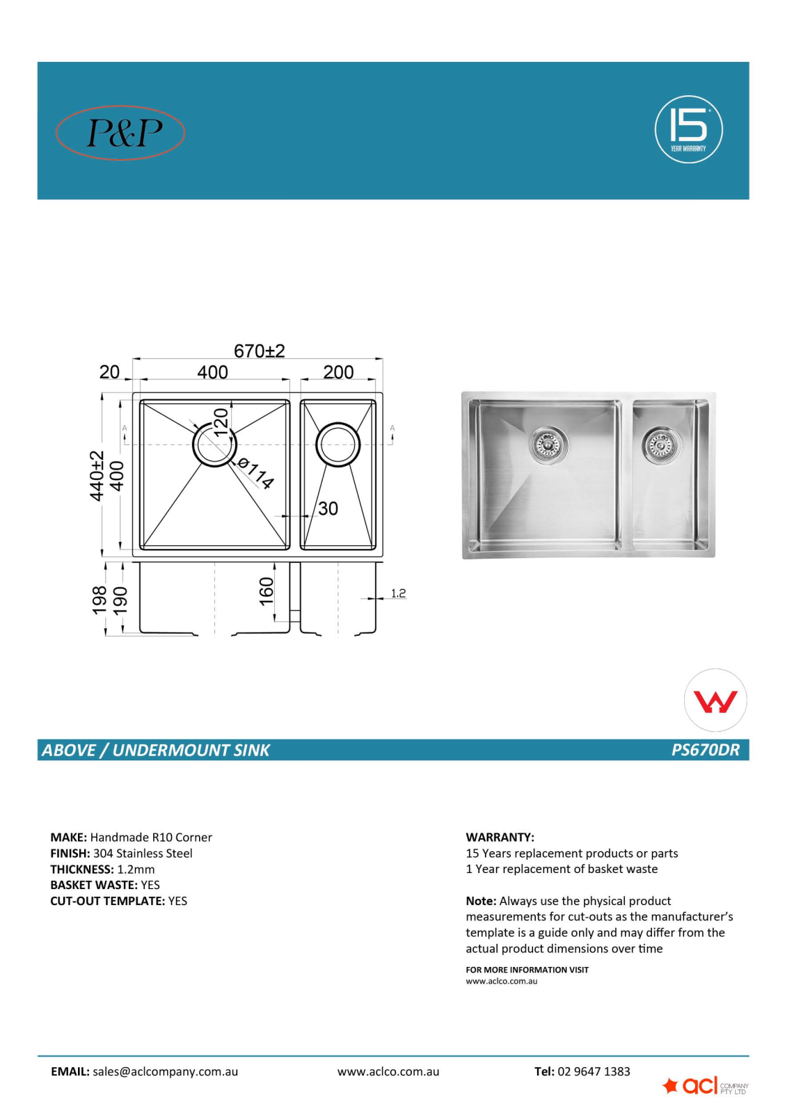 ACL PS670DR Datasheet - ManualMachine.com