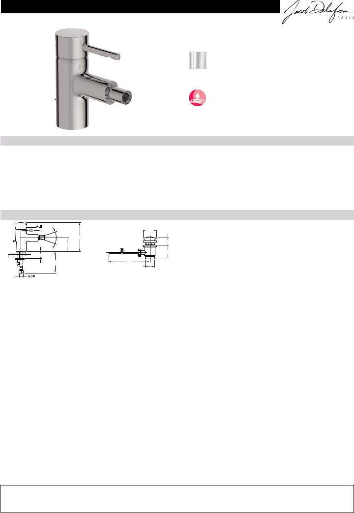 Jacob Delafon CUFF E37045-CP Datasheet