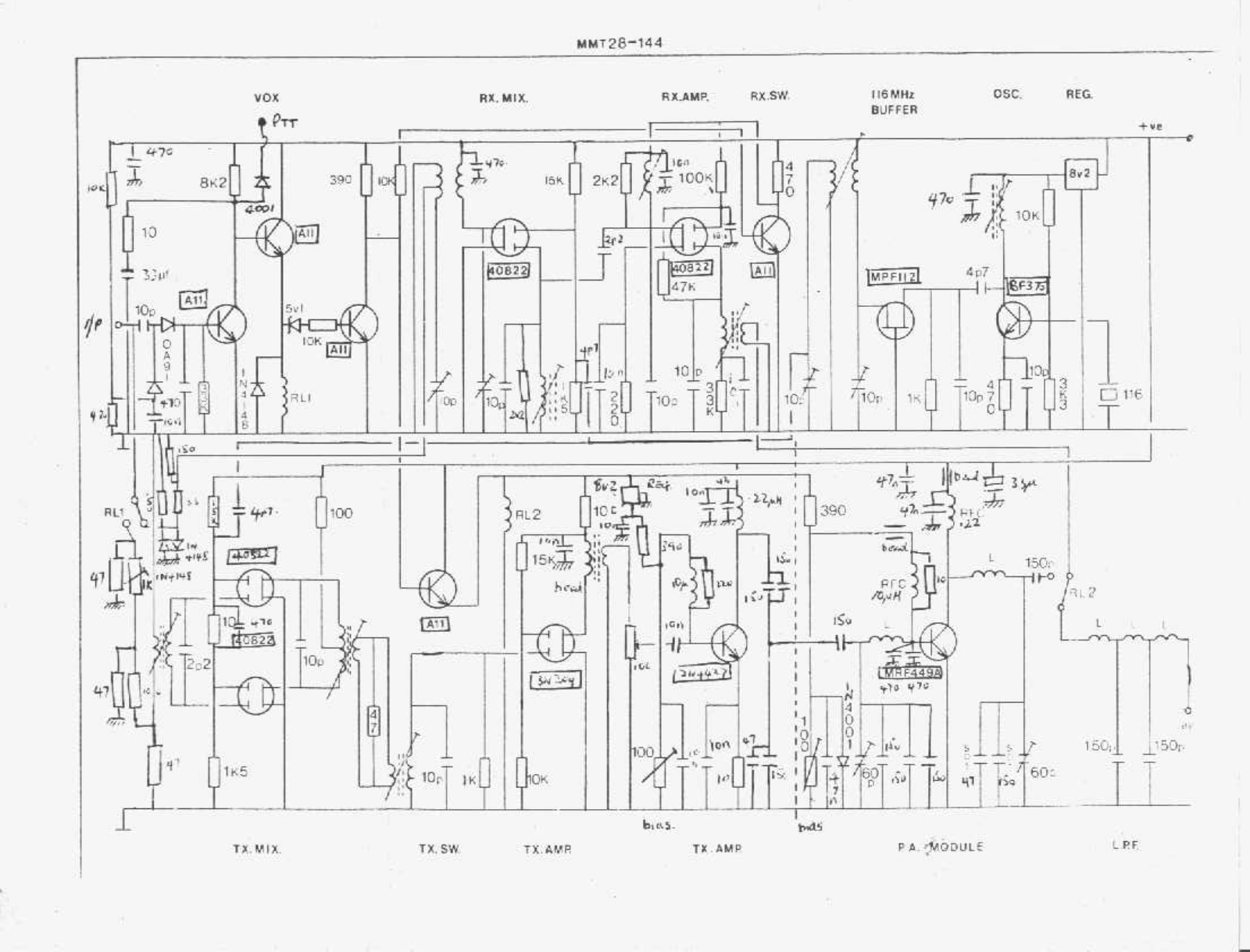 Microwave modules MMT28-144 Schematics - ManualMachine.com