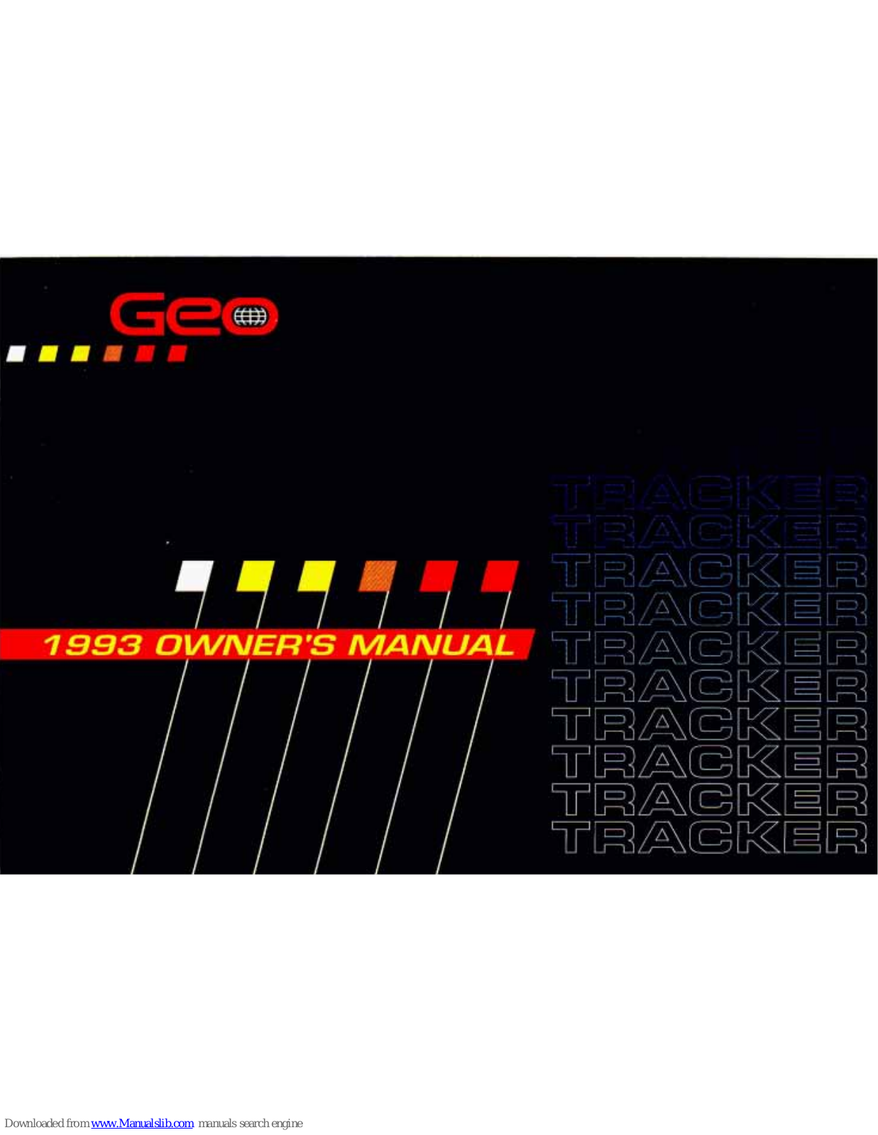 Geo TRACKER 1993, Geo 1993, 1993 Tracker User Manual - ManualMachine.com