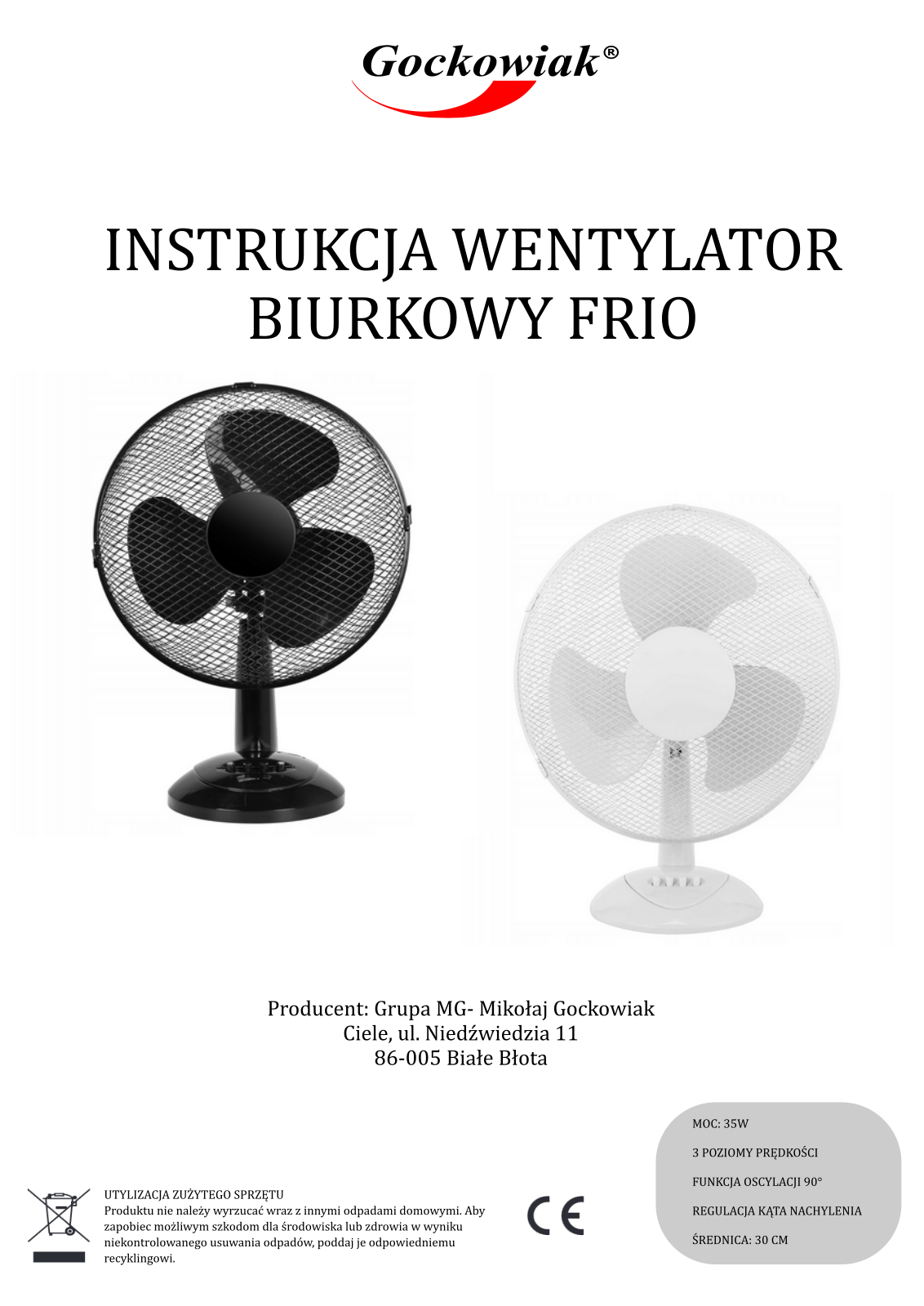 GOCKOWIAK Frio User guide - ManualMachine.com