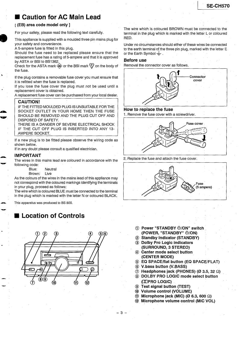 Technics SECH-570 Service manual