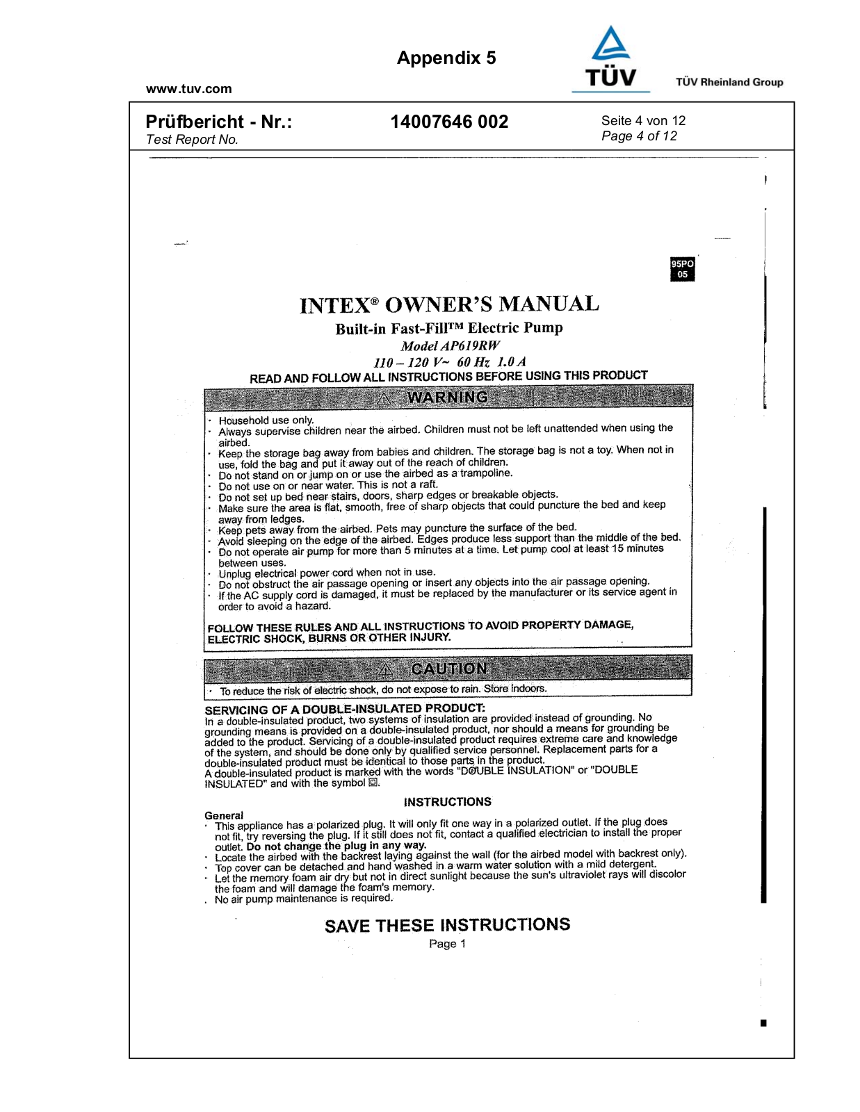 Intex Development AP619RW Users Manual