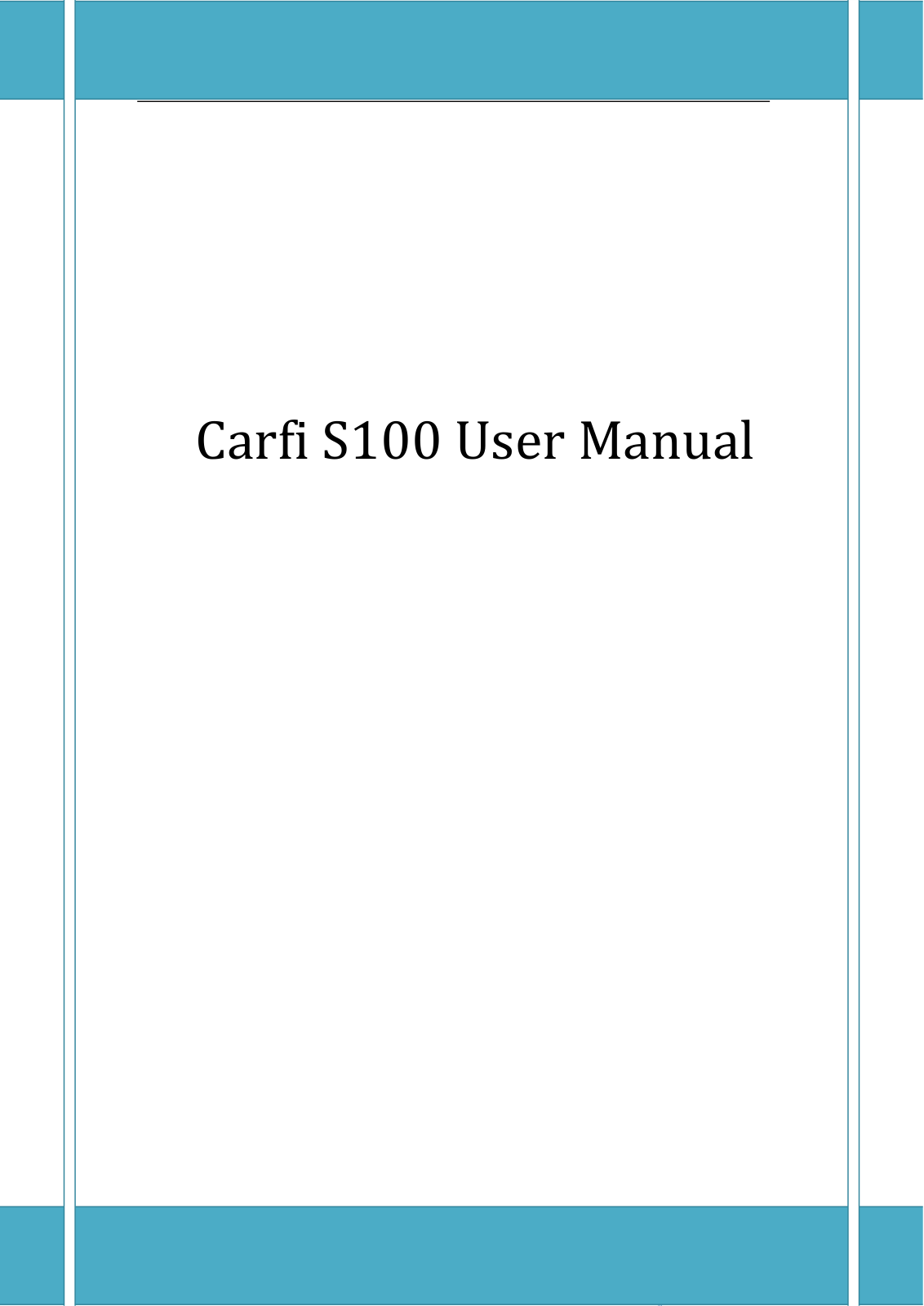 PCD CARFI User Manual