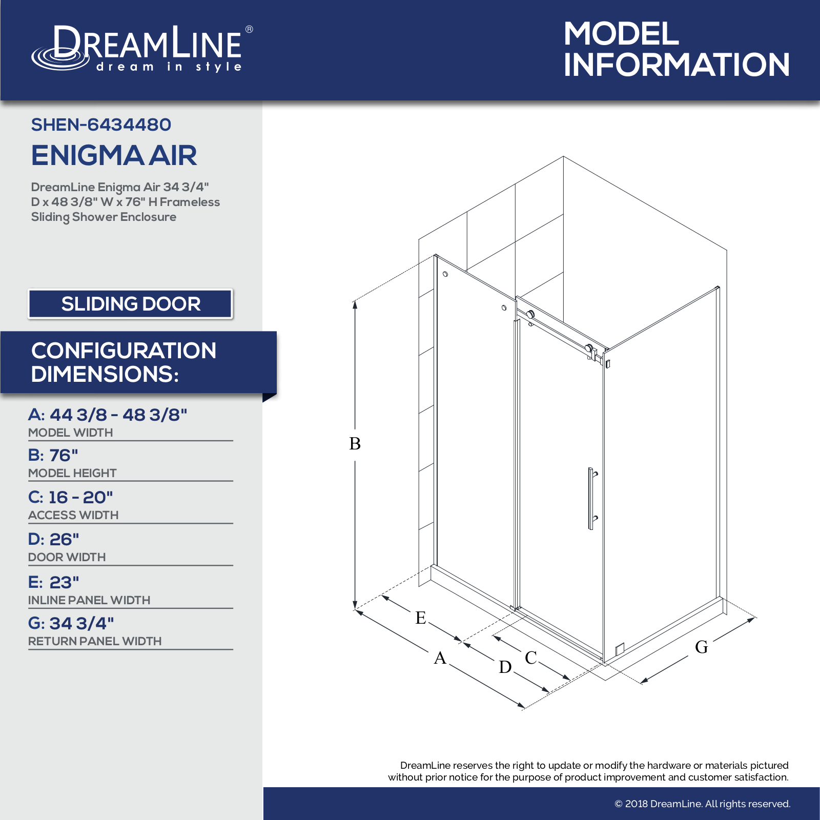 DreamLine DLN4082 Specifications - ManualMachine.com