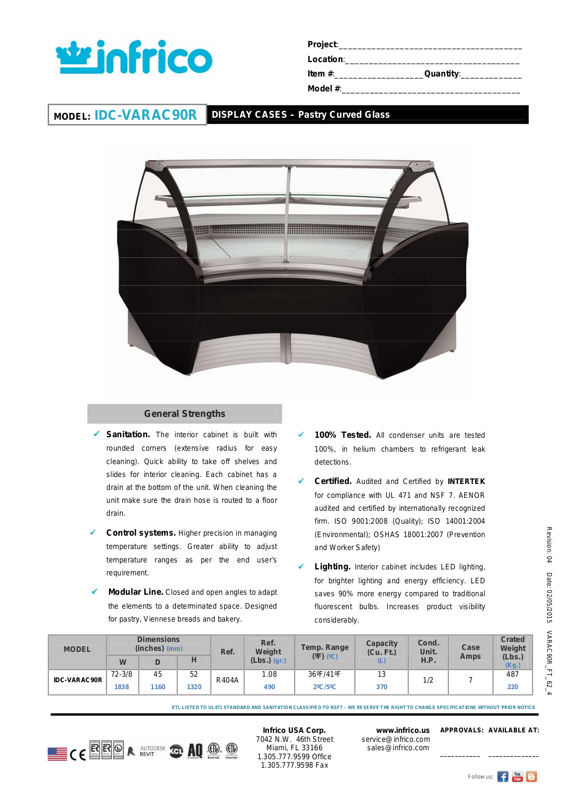 Infrico IDC-VARAC90R User Manual