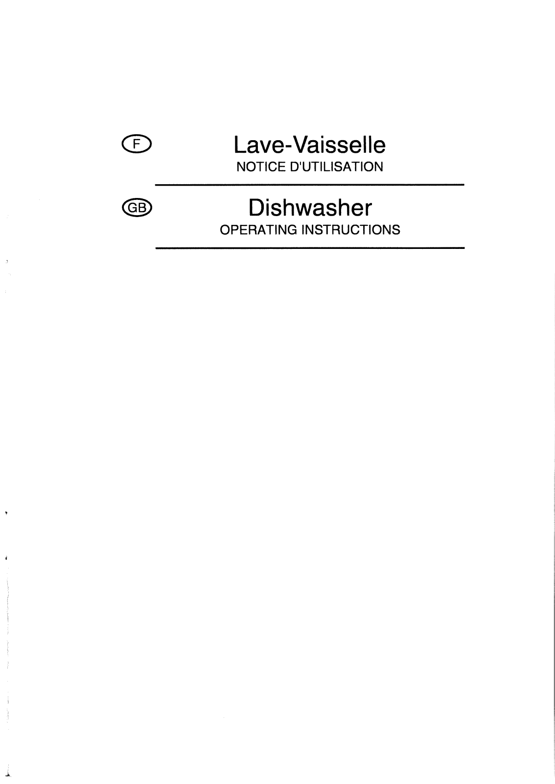 De dietrich VW200MI User Manual