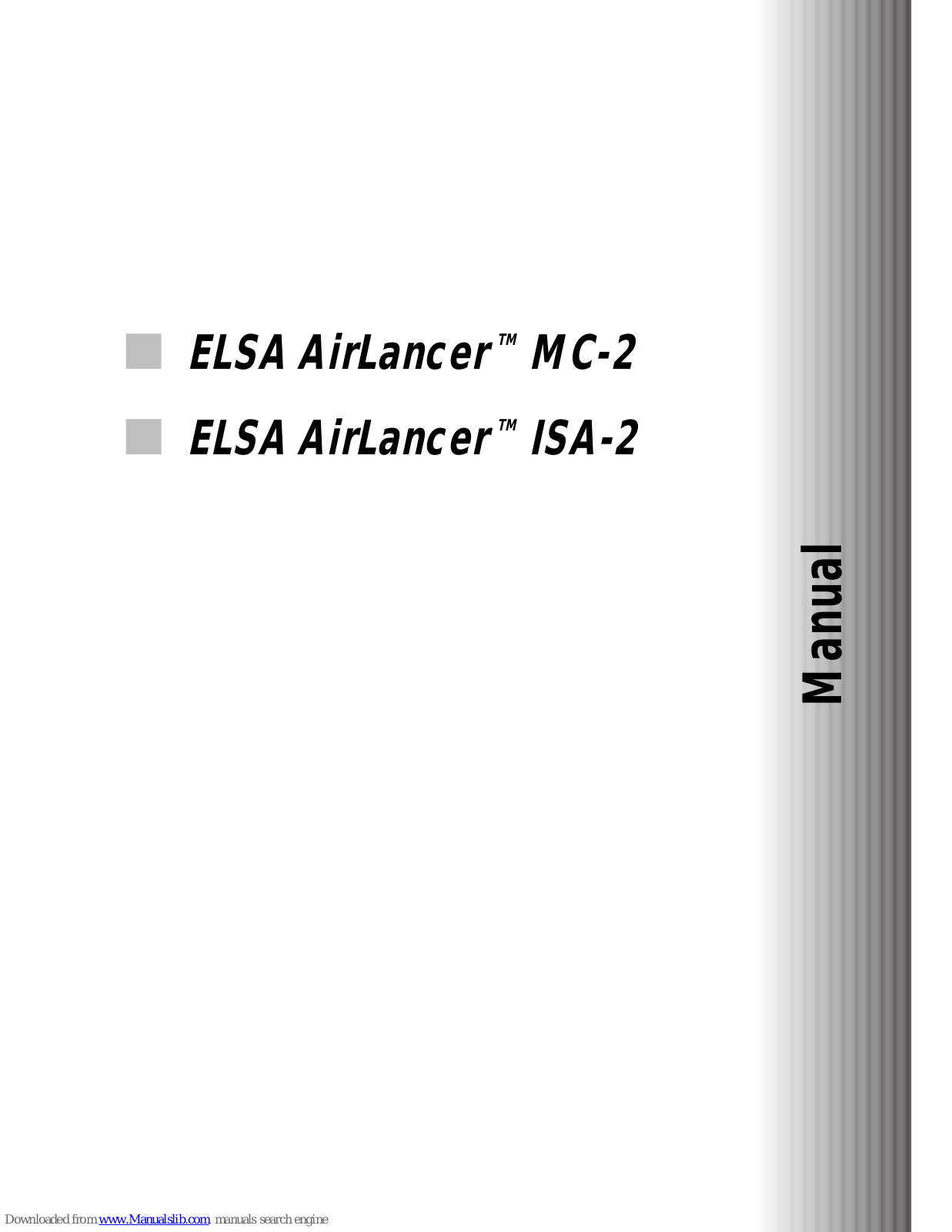 ELSA AirLancer MC-2, AirLancer ISA-2 User Manual - ManualMachine.com