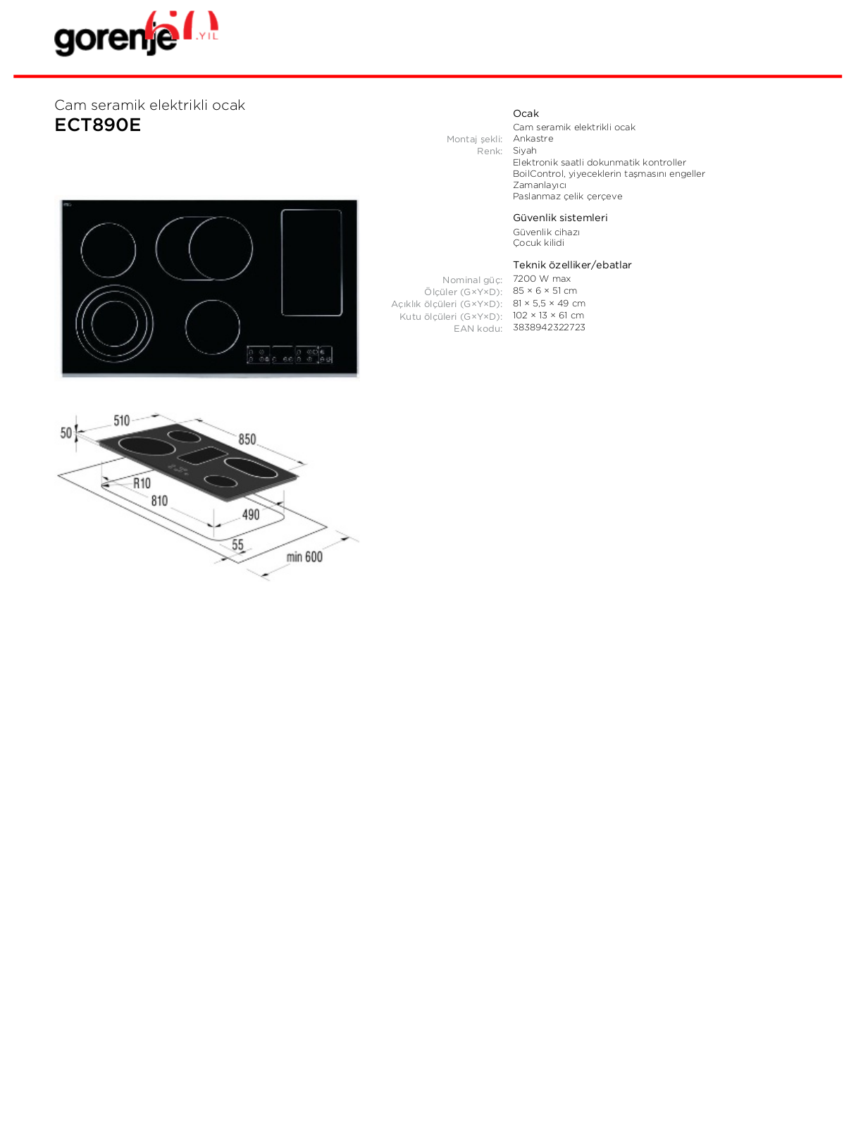 Gorenje ECT890E BROCHURE