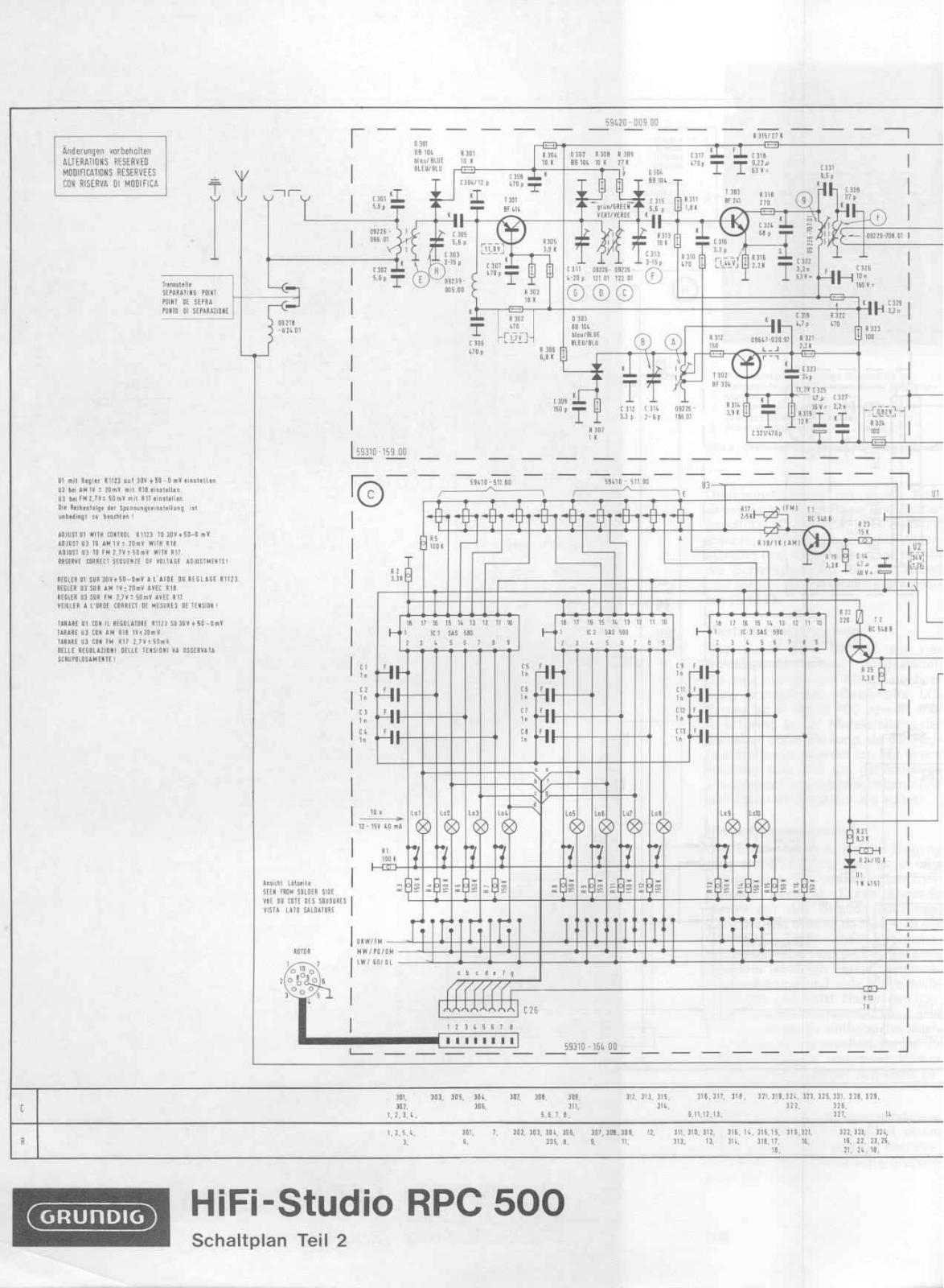 Grundig RPC-500 Schematic