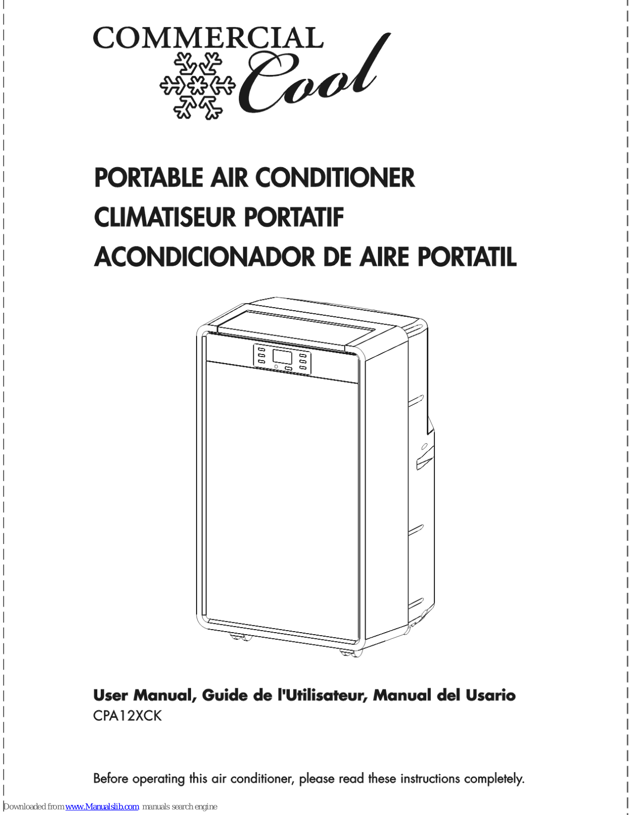 Haier Commercial Cool CPA12XCK User Manual