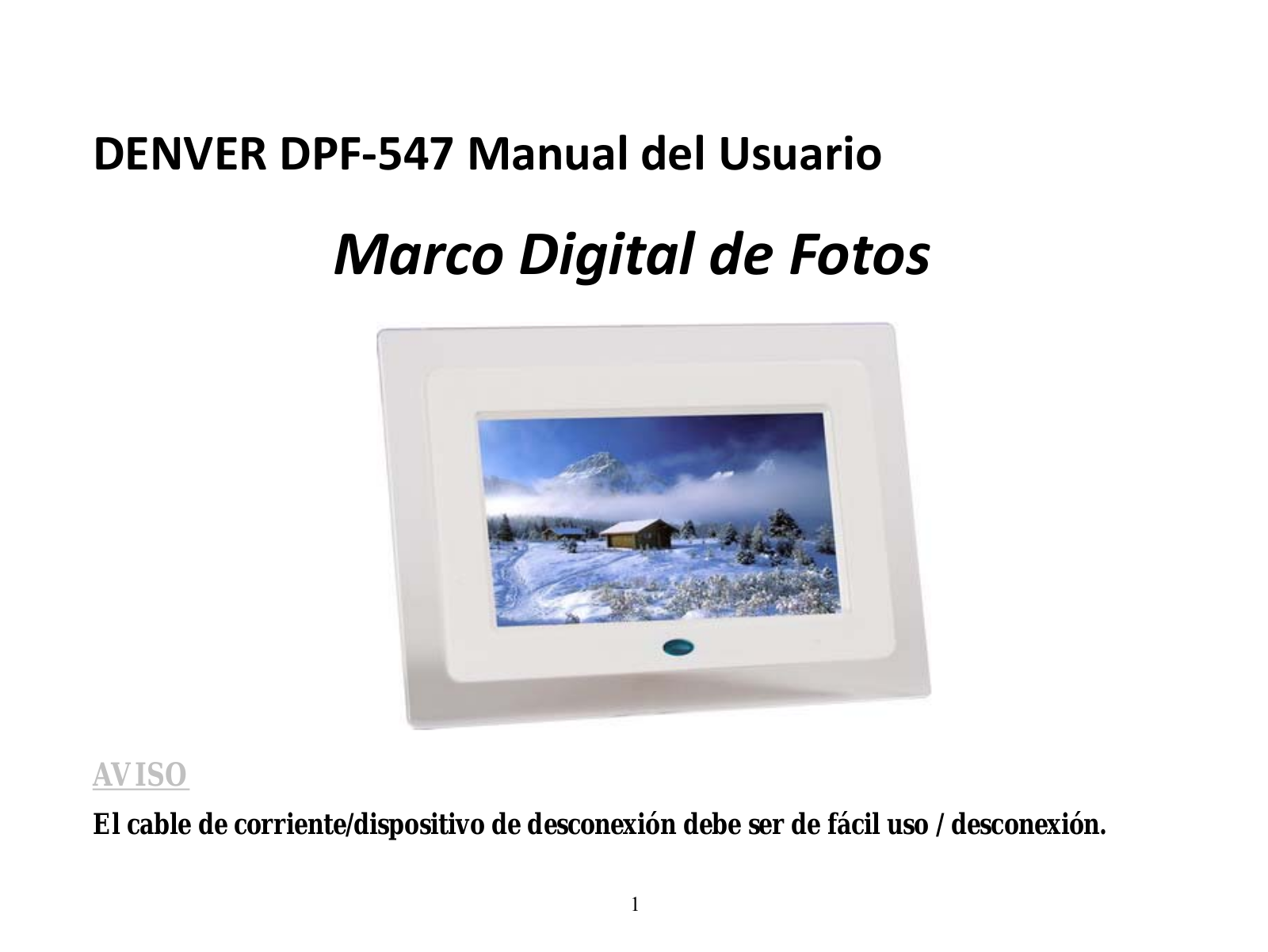 Denver DPF-547 User Manual