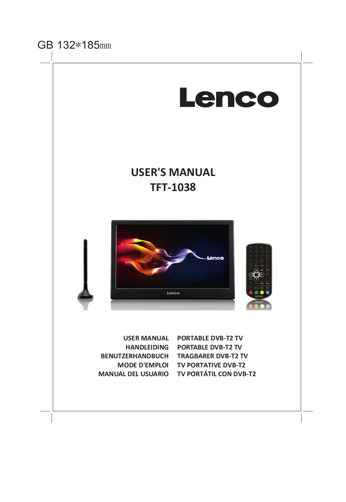 Lenco TFT-1038 operation manual