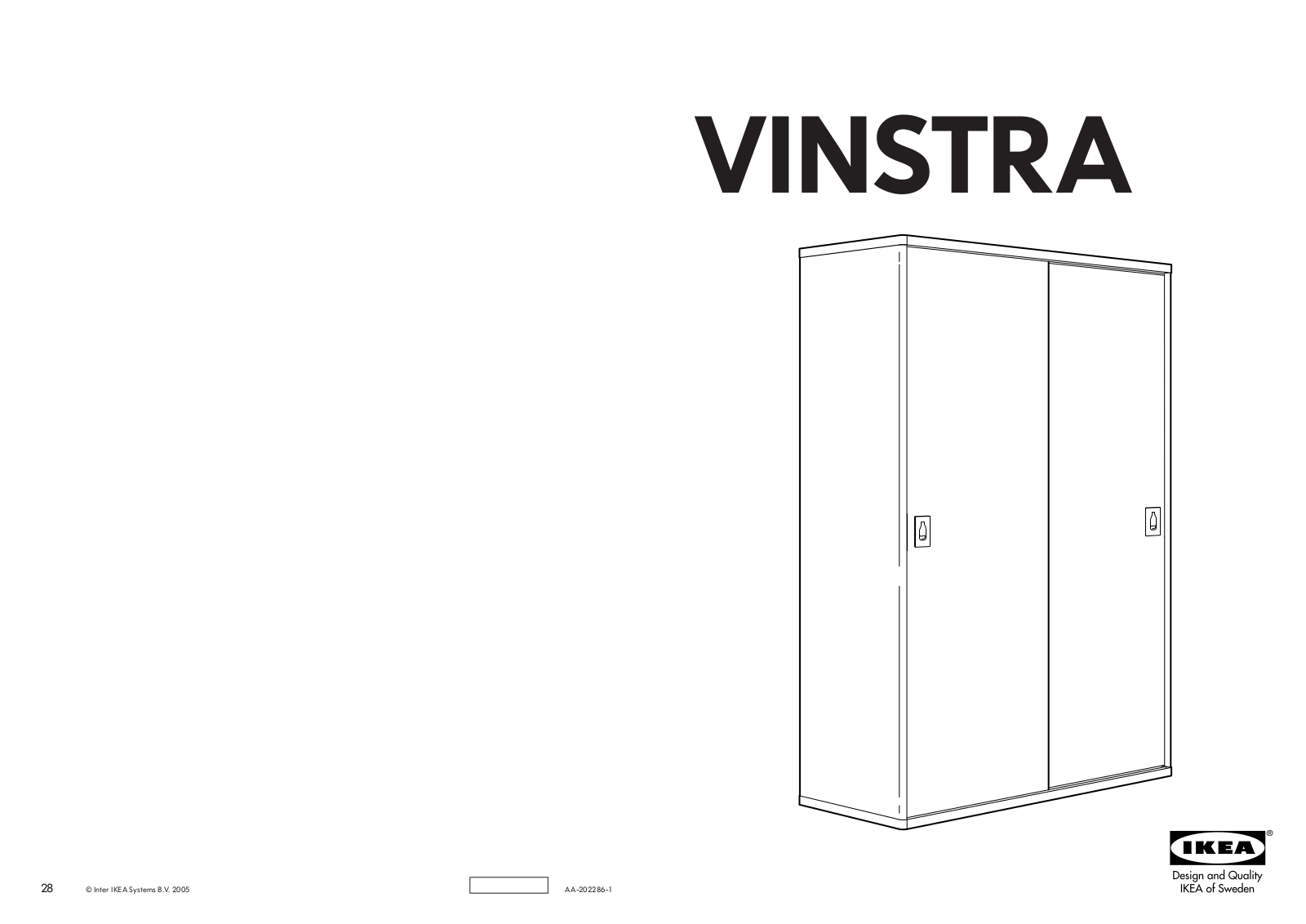 IKEA VINSTRA User Manual