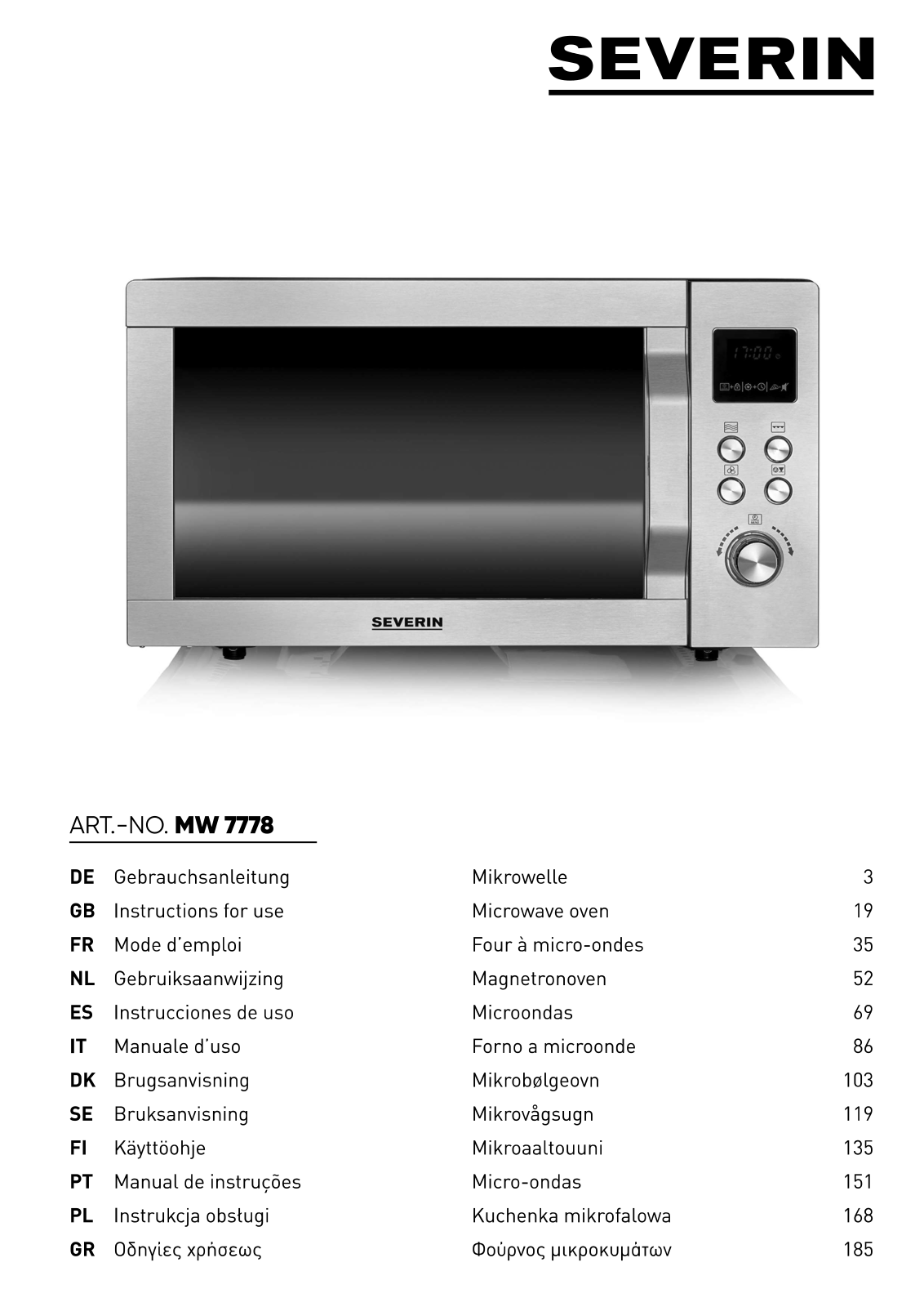 SEVERIN MW 7778 User guide - ManualMachine.com