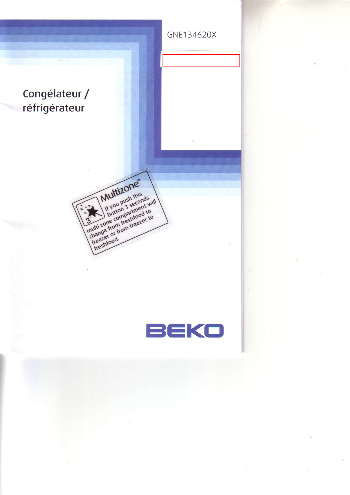 BEKO GNE134620X User Manual