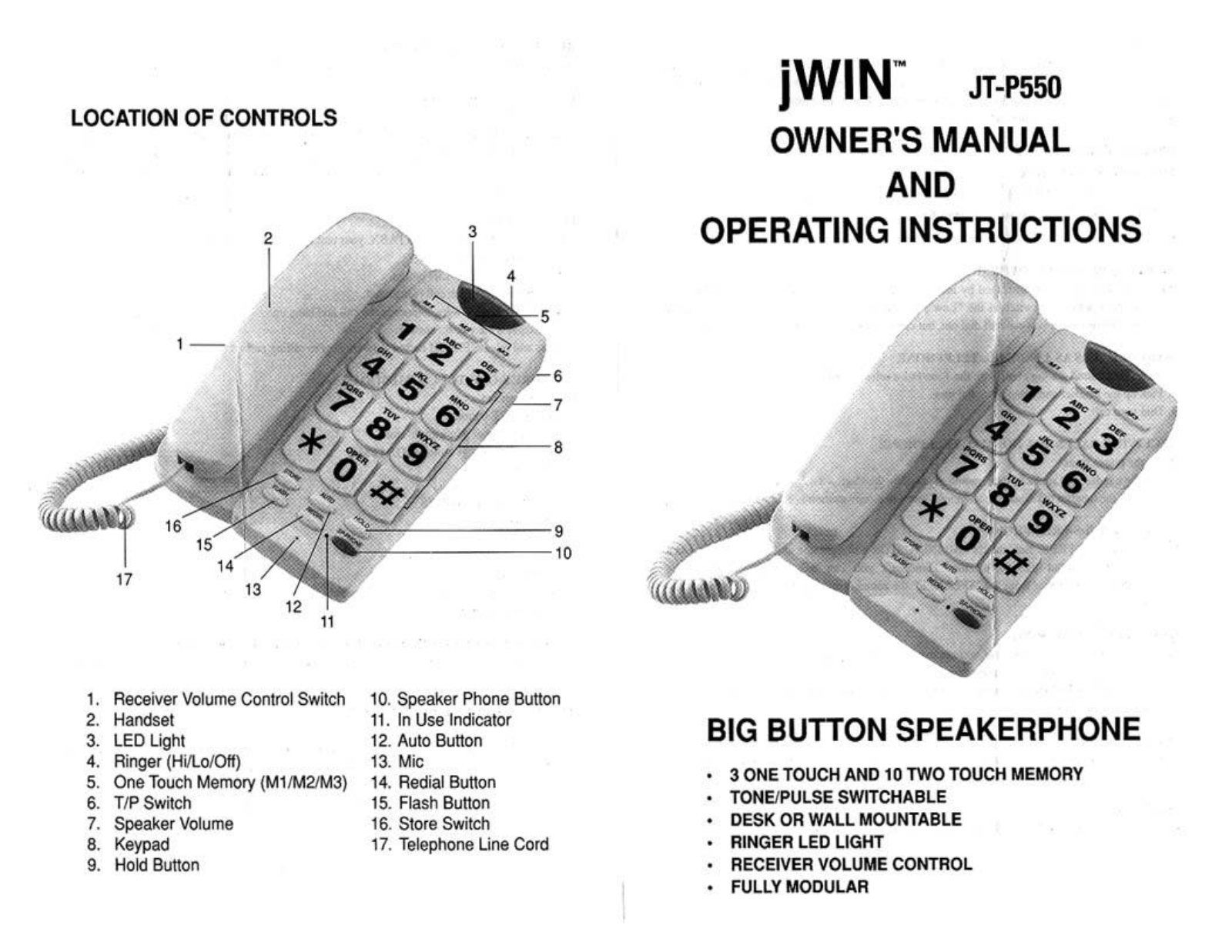 Jwin JT-P550 User Manual