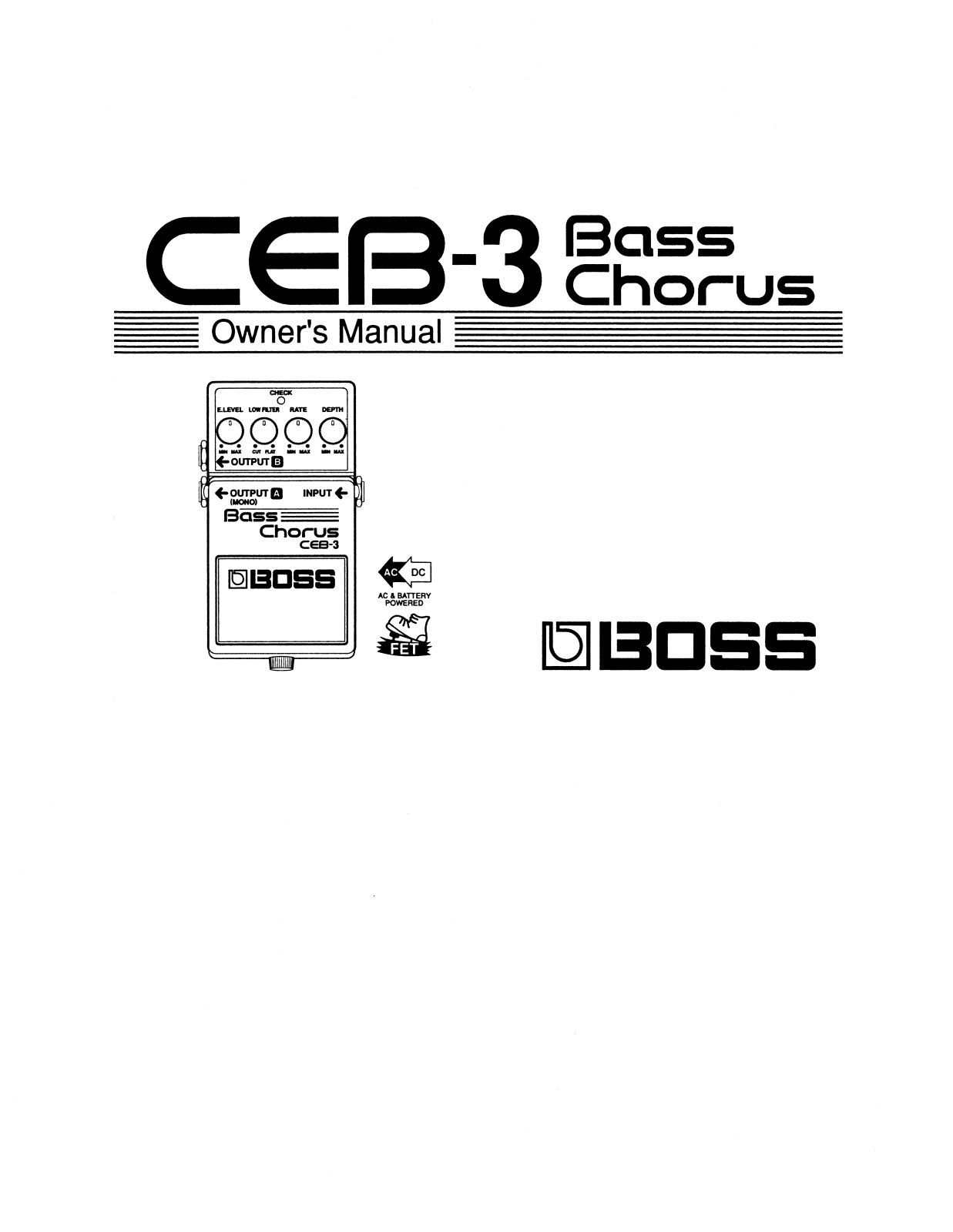 Roland Corporation CEB-3 Owner's Manual