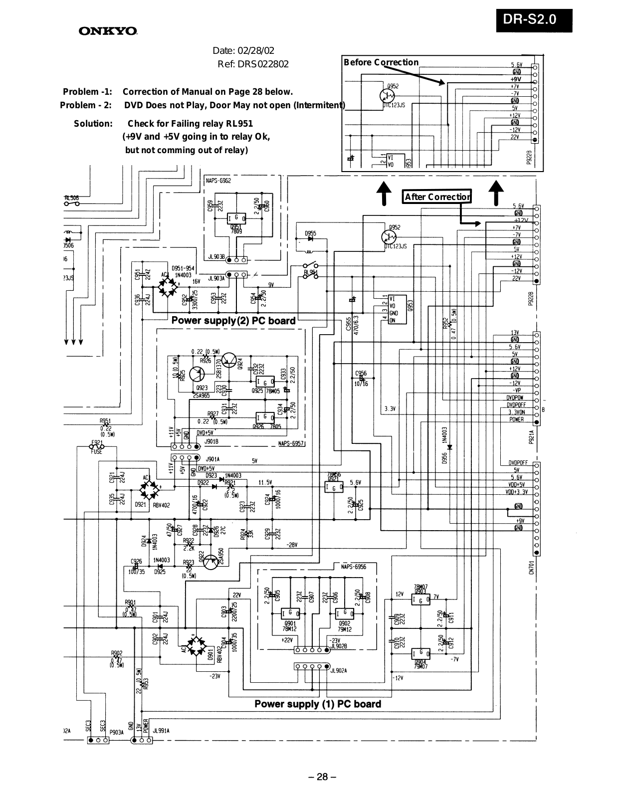 Onkyo DR S2 Schematic