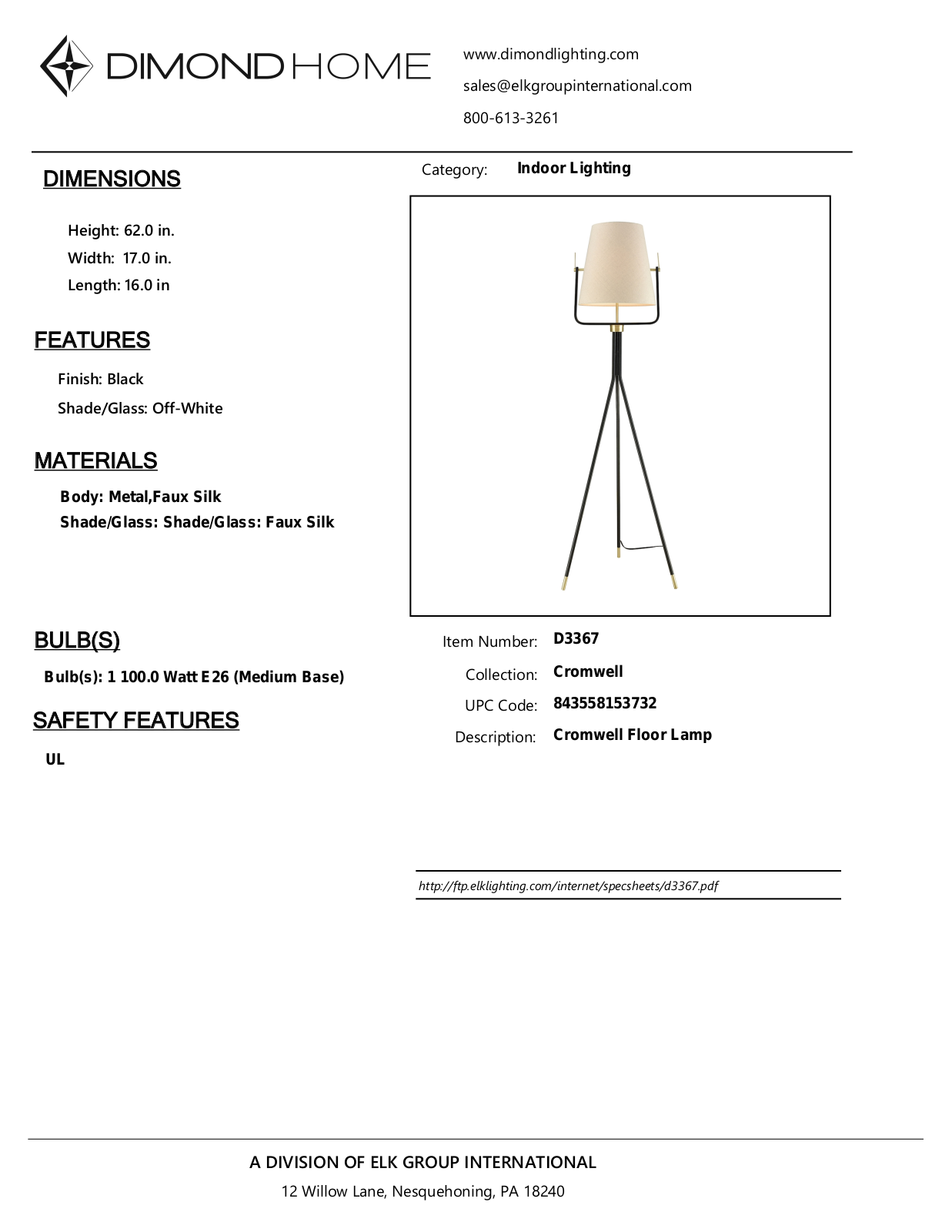 ELK Home D3367 User Manual