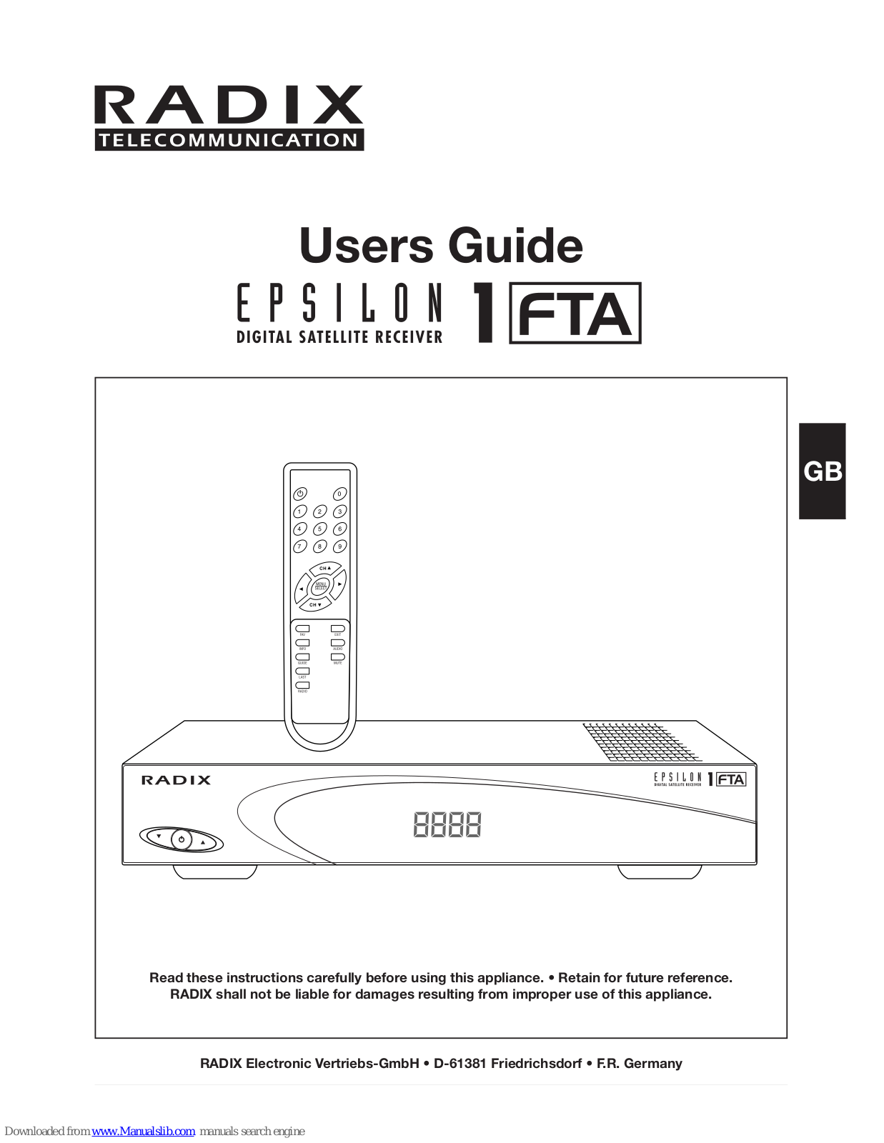 Radix EPSILON 1 FTA User Manual