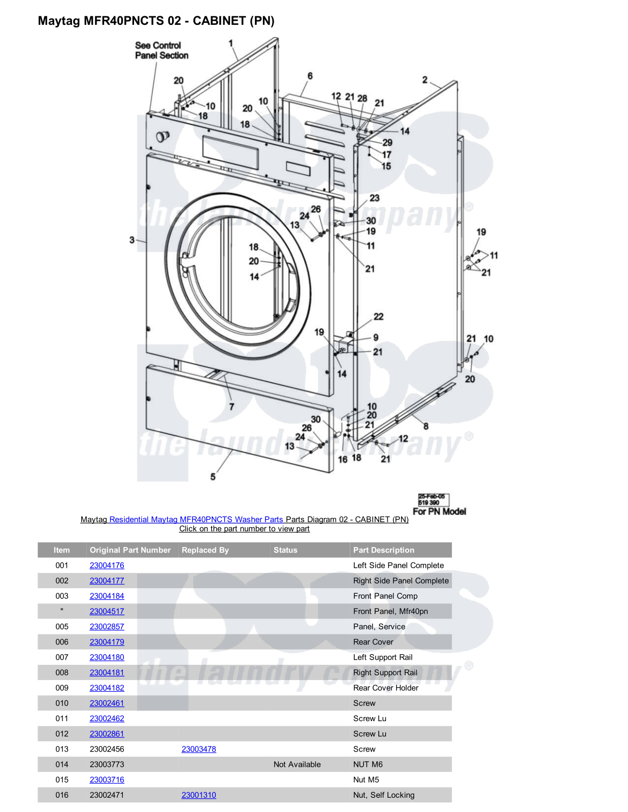 Maytag MFR40PNCTS Parts Diagram