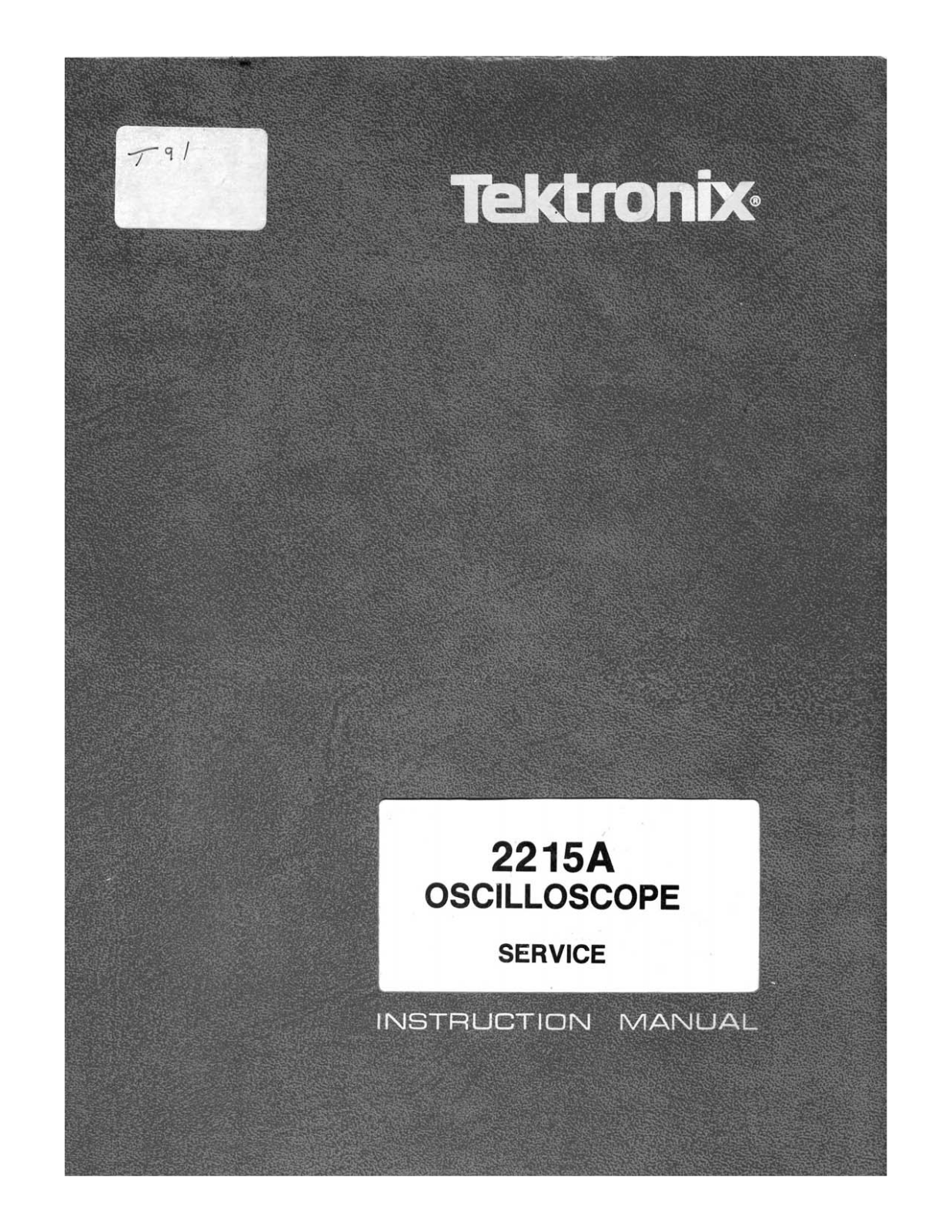 Tektronix 2215A Service Manual