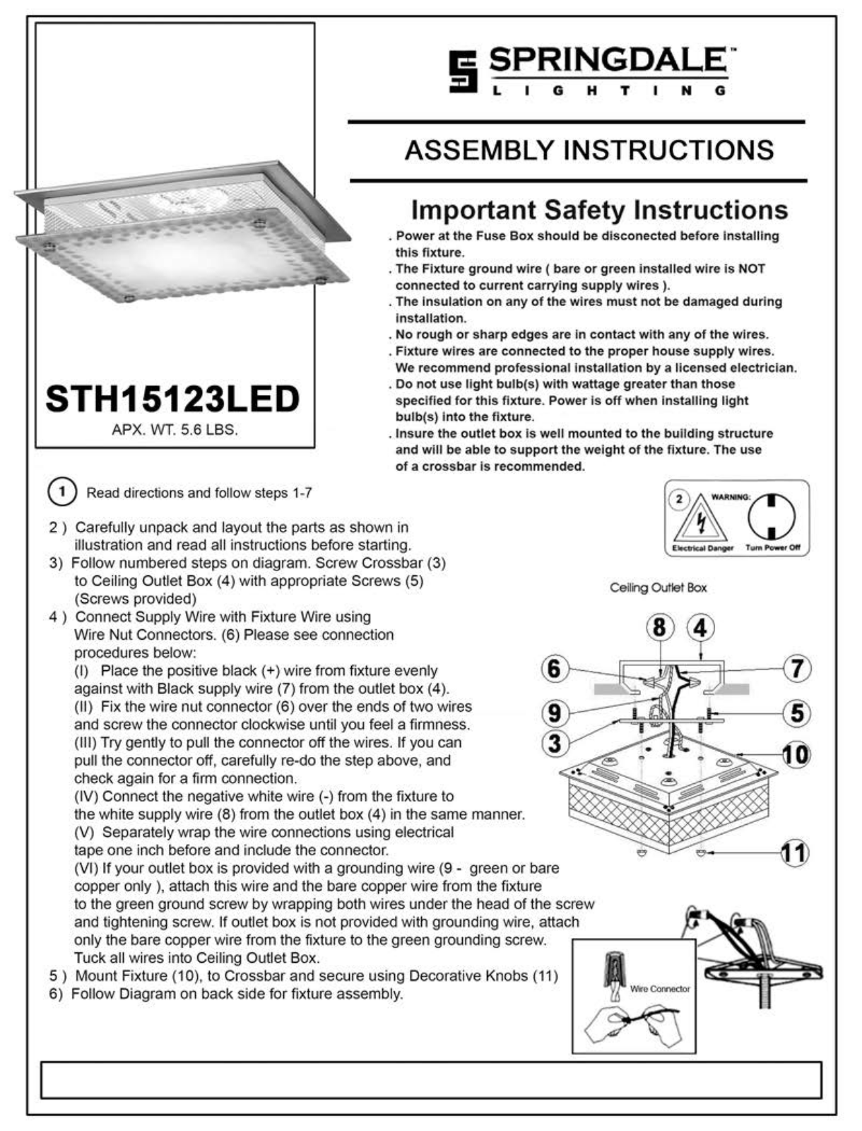 Springdale Lighting DT4617 Installation & Assembly - ManualMachine.com