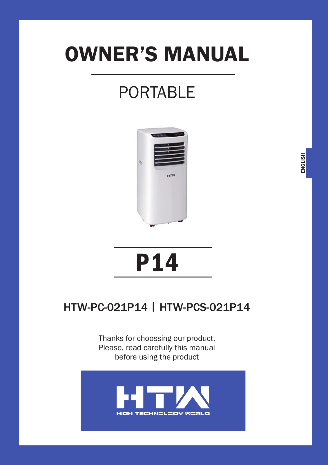 HTW P14, HTW-PC-021P14, HTW-PCS-021P14 Owner's Manual