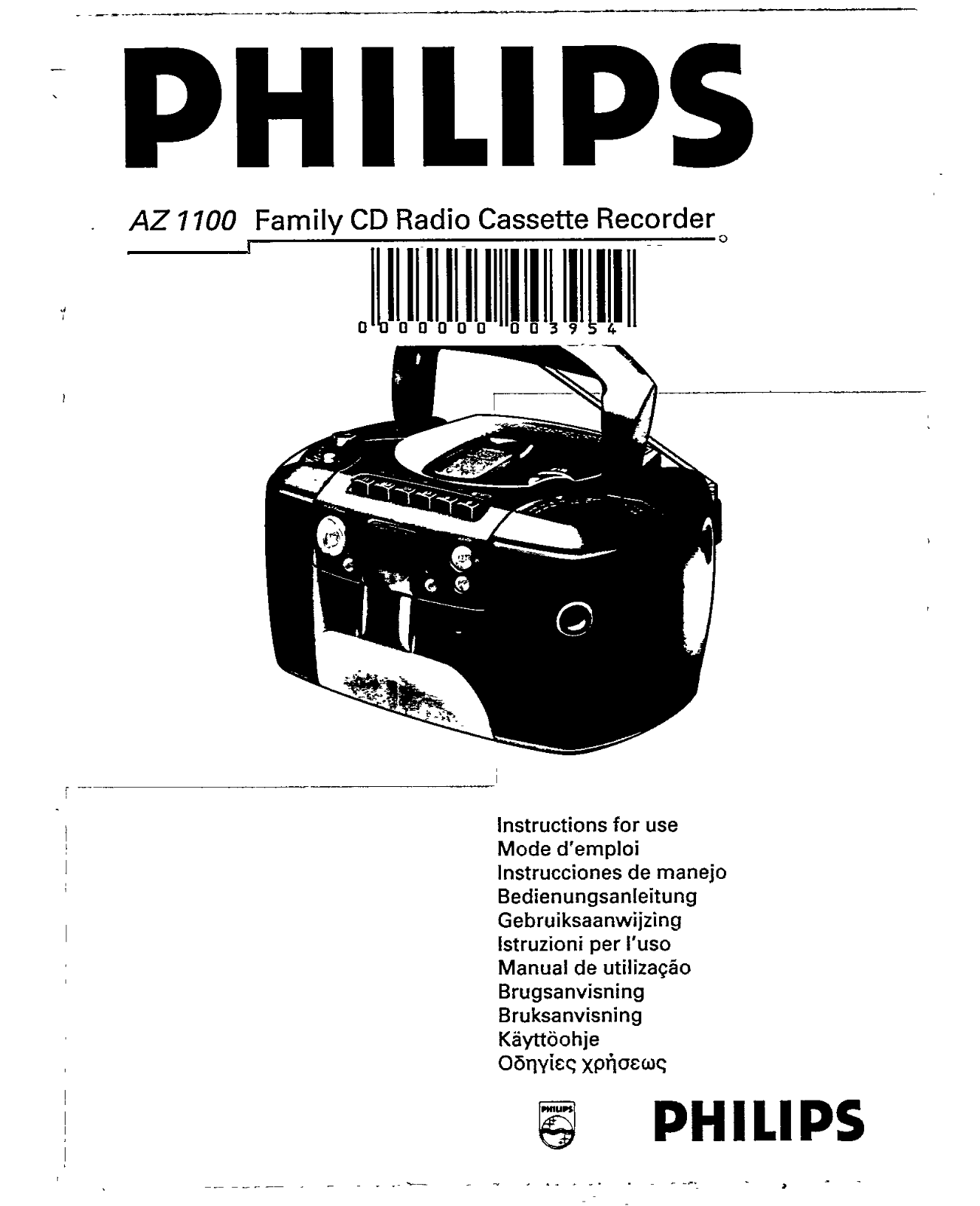 Philips AZ1100/17, AZ1100/05, AZ1100/00 User Manual