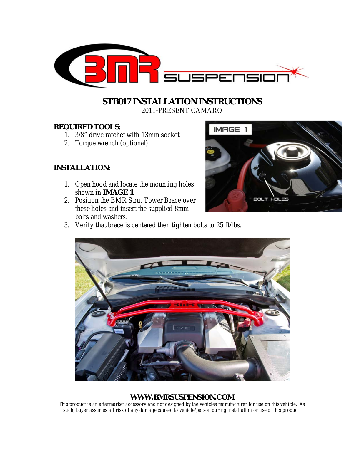 BMR Suspension STB017 User Manual