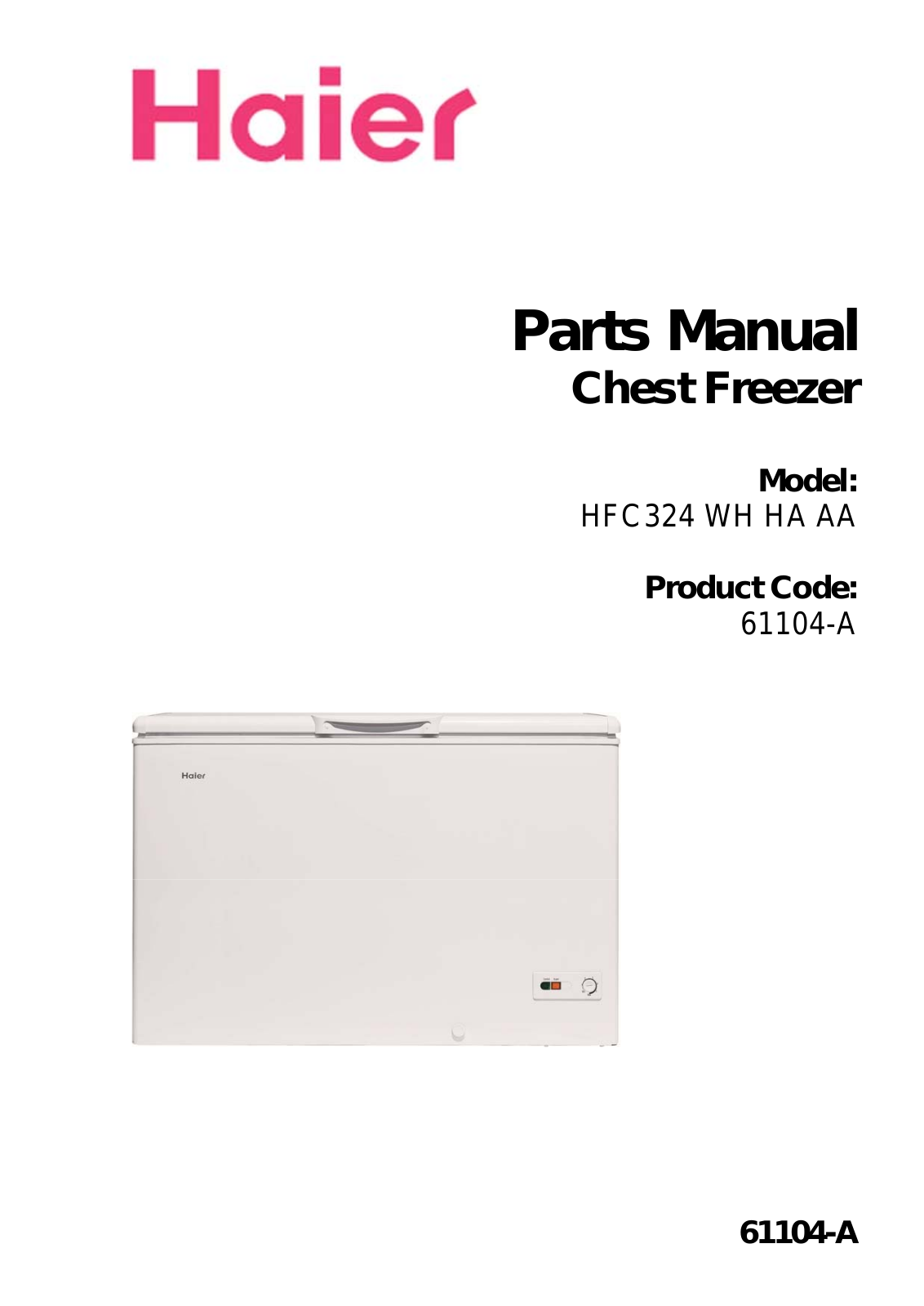 Haier HFC324 WH HA AA Parts Manual