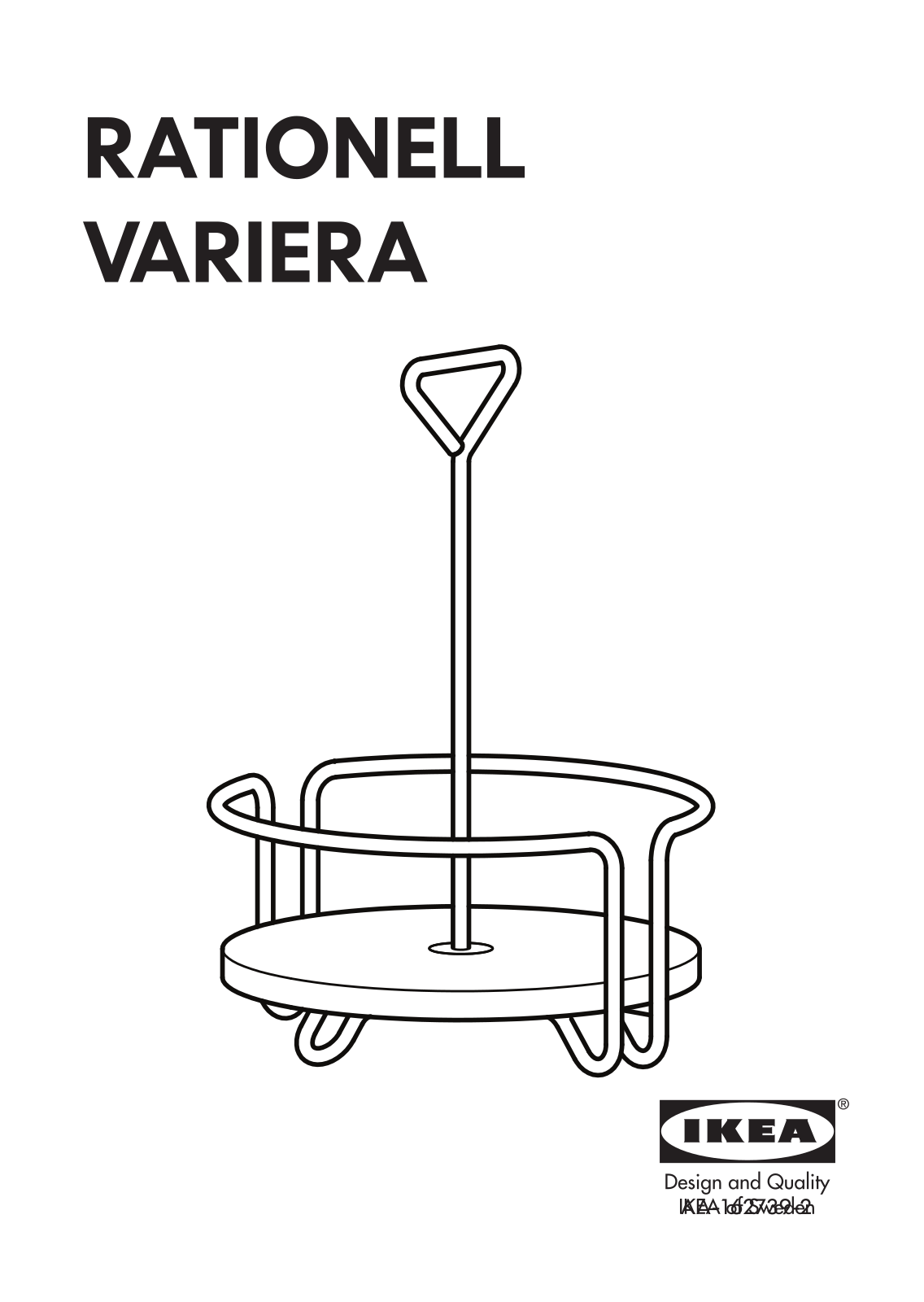 IKEA RATIONELL VARIERA CONDIMENT STAND Assembly Instruction