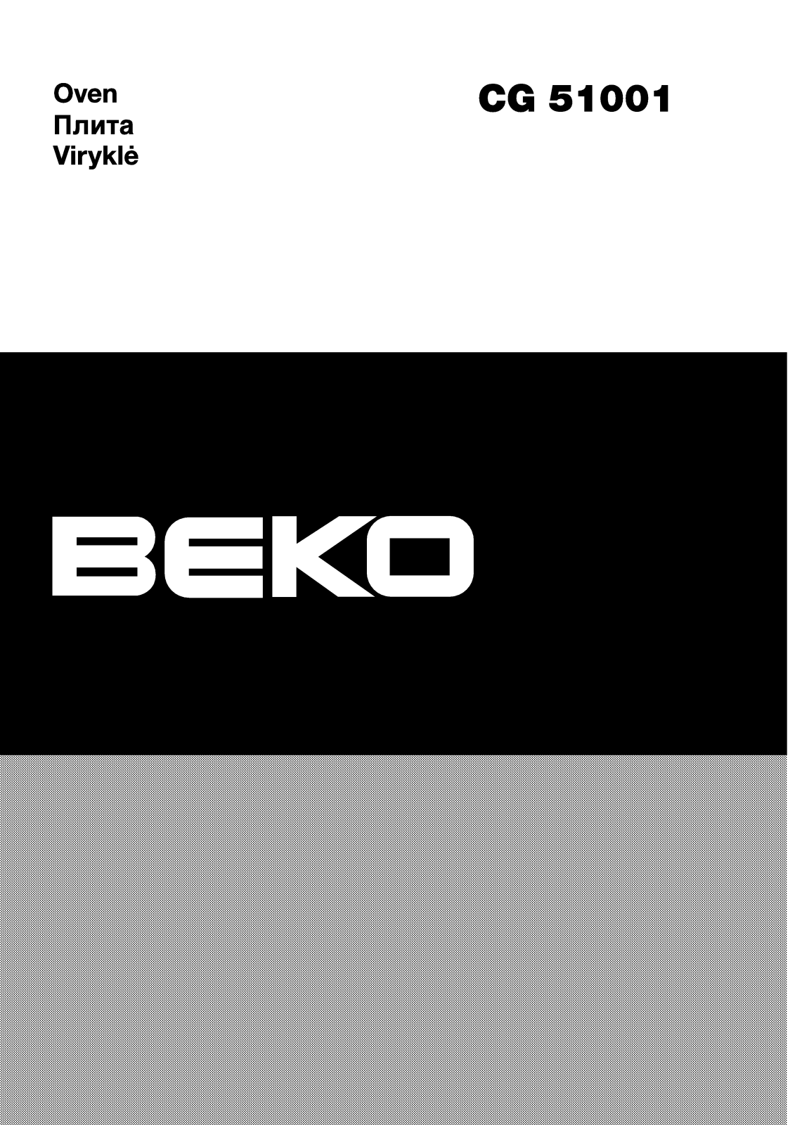 Beko CG 51001 User Manual