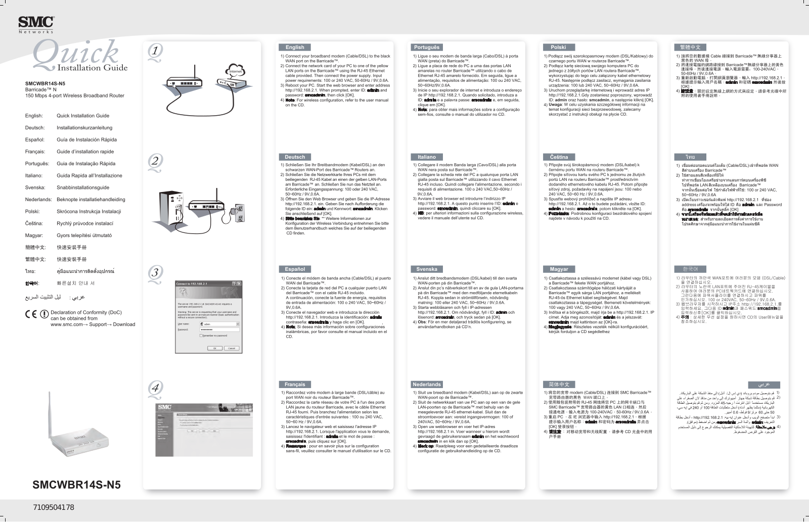 SMC SMCWBR14S-N5 User Manual