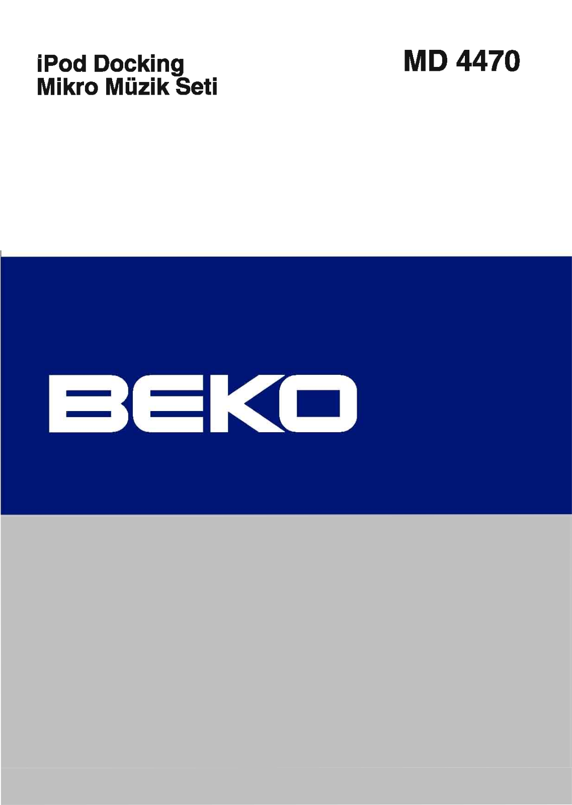 Beko MD 4470 User Manual