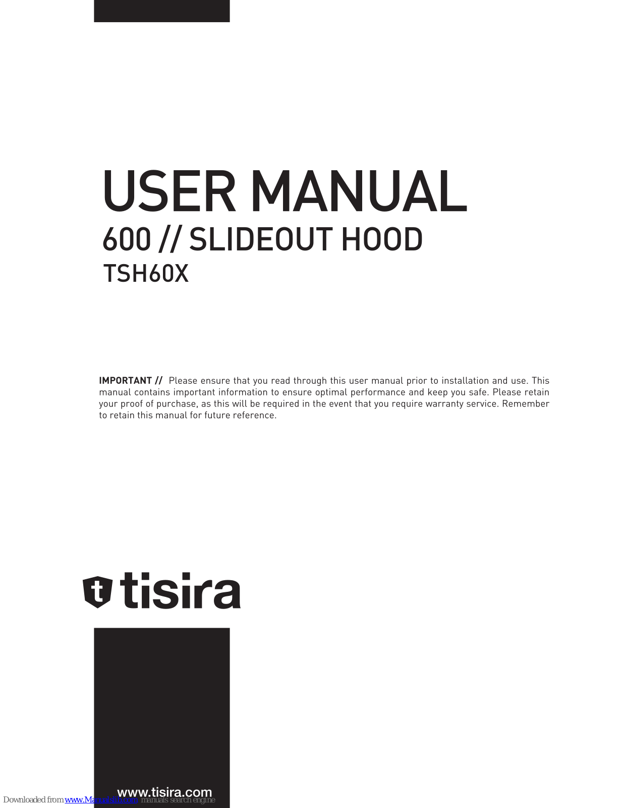 Tisira TSH60X User Manual