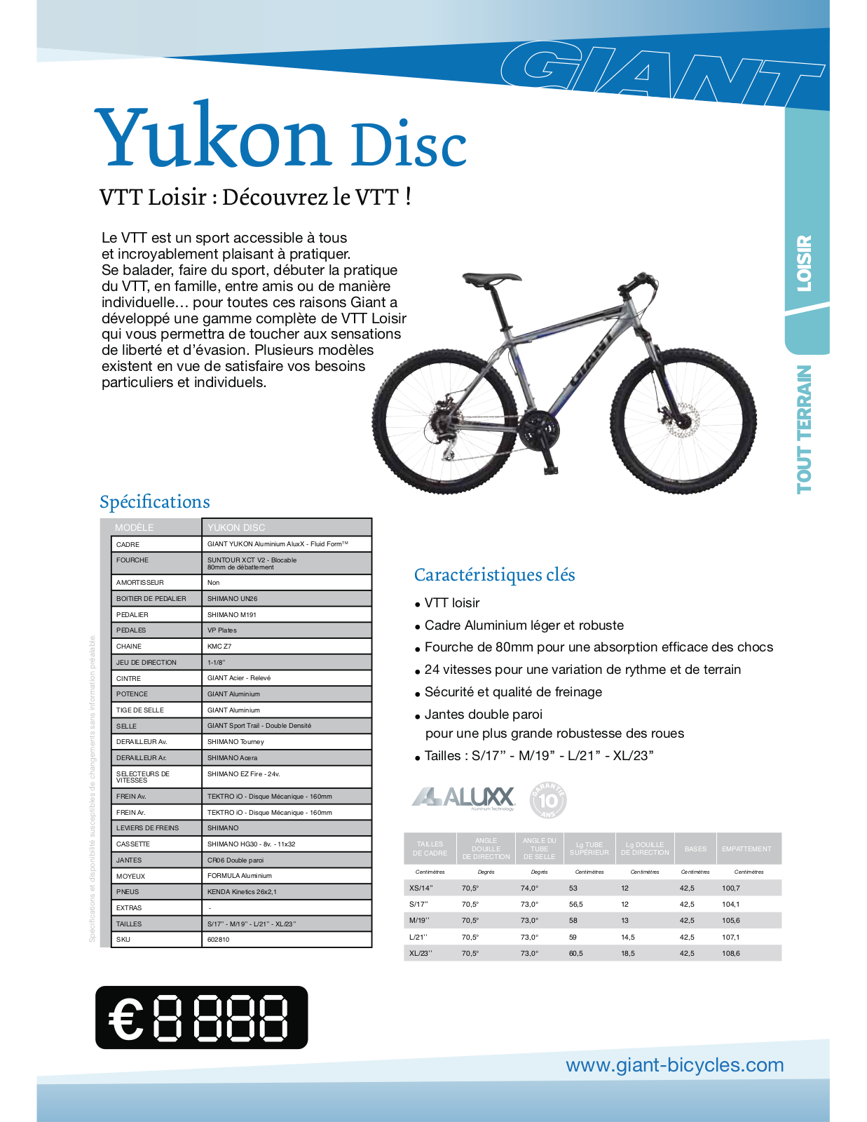 GIANT YUKON DISC User Manual